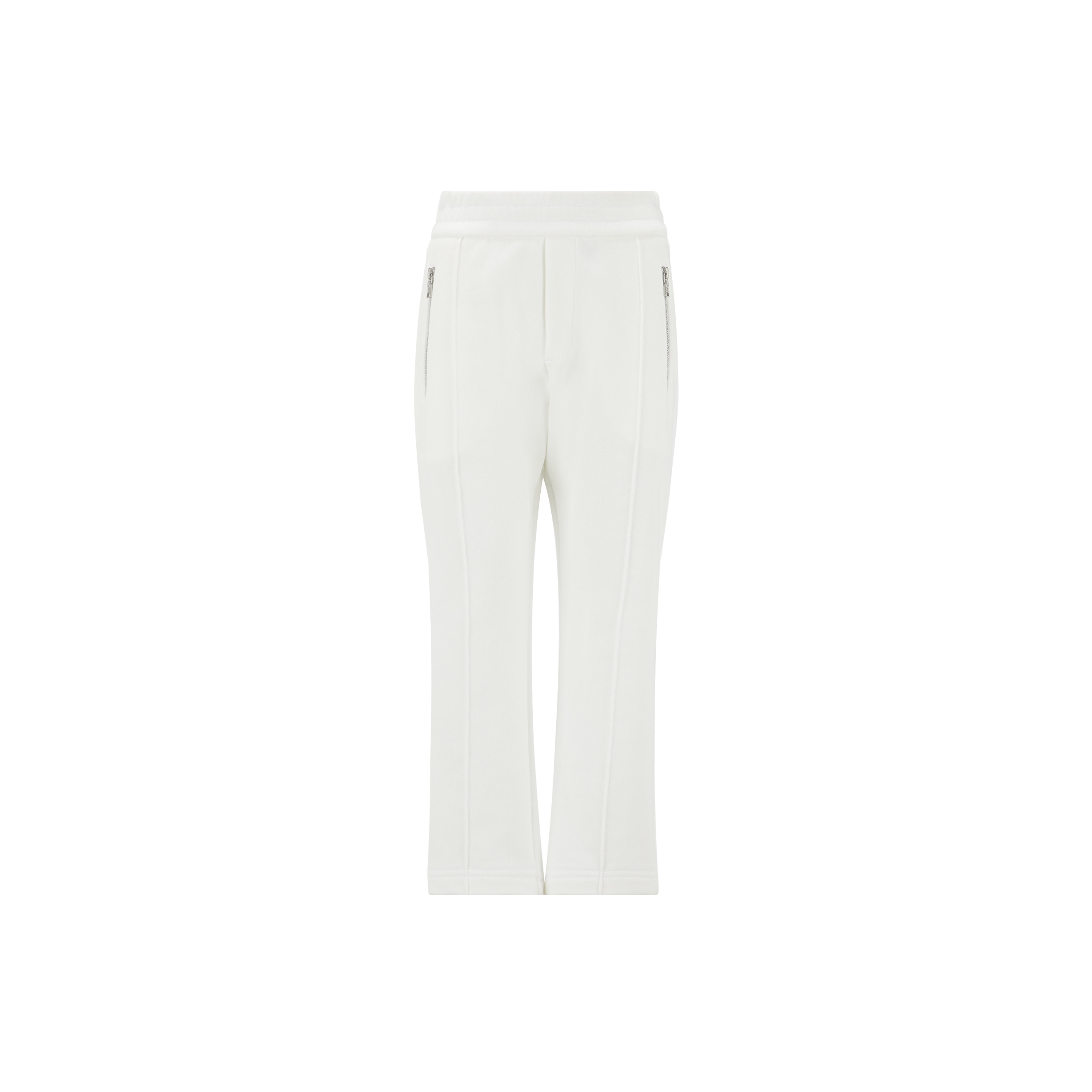 Moncler Kids' Logo Patch Sweatpants White In Blanc