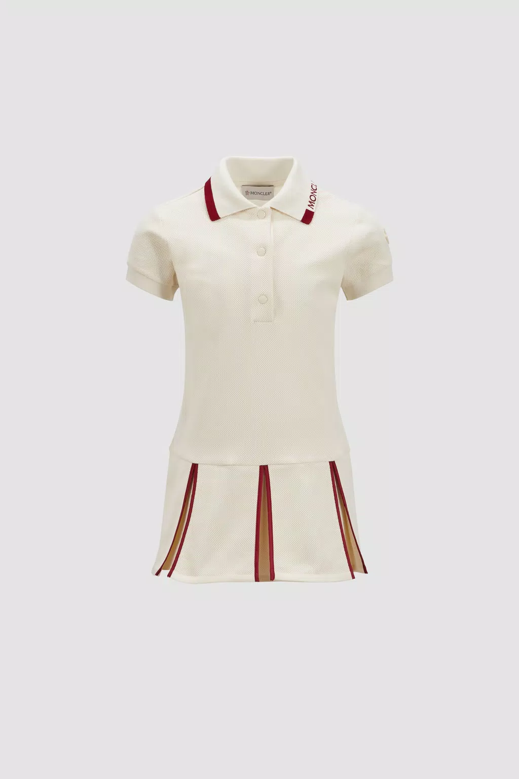 Polo Shirt Dress Girl White Moncler 1
