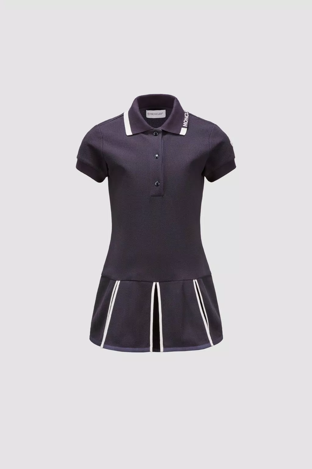 Polo Shirt Dress Girl Night Blue Moncler 1