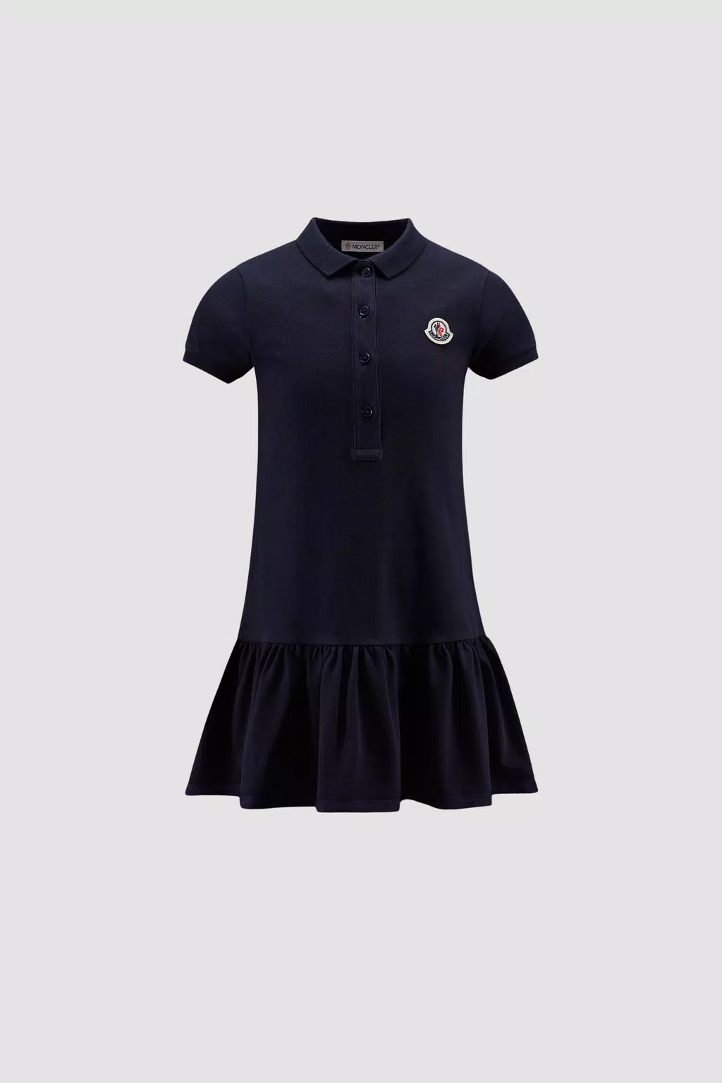 Polo Shirt Dress Girl Dark Blue Moncler 1