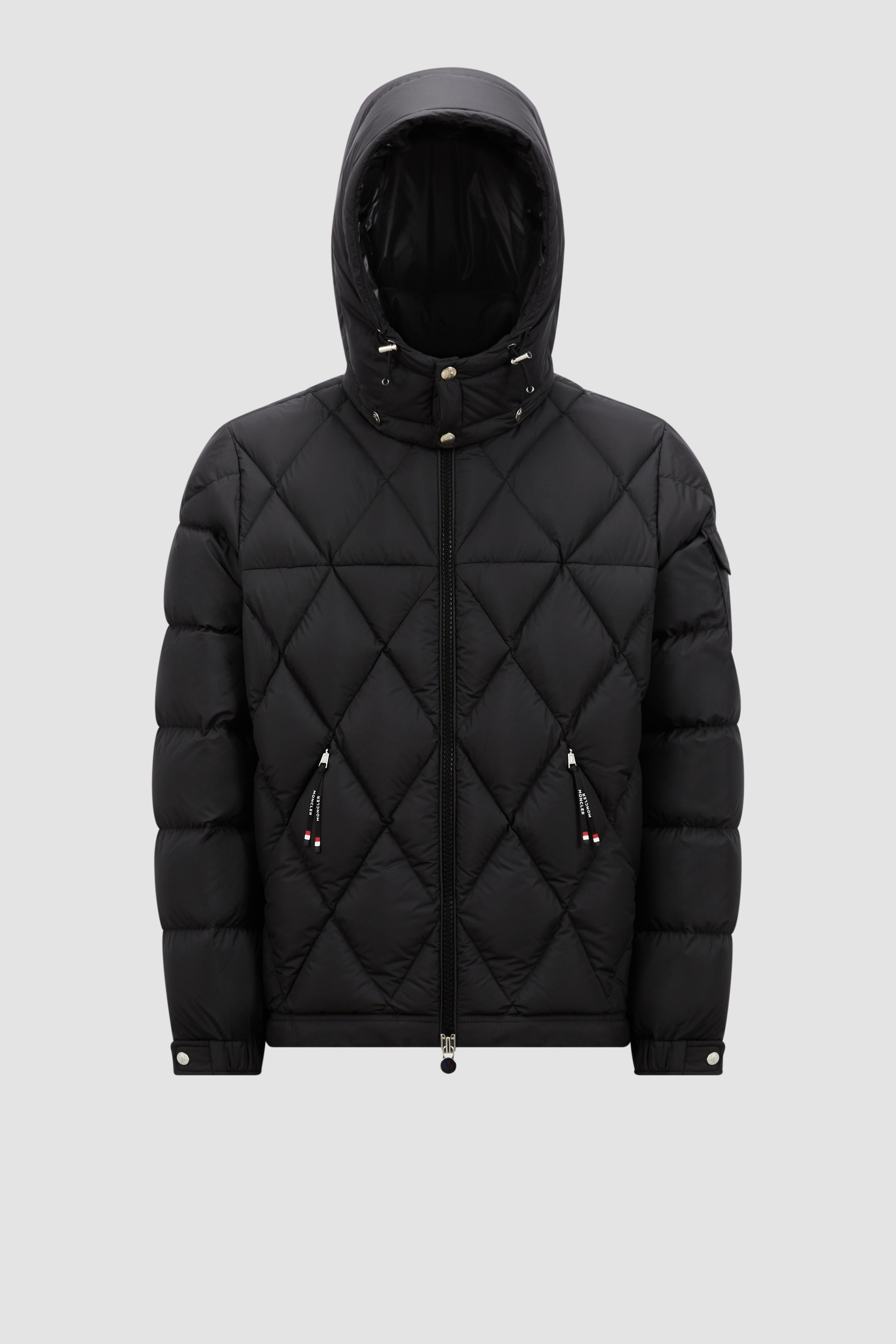 Black moncler puffer jacket best sale