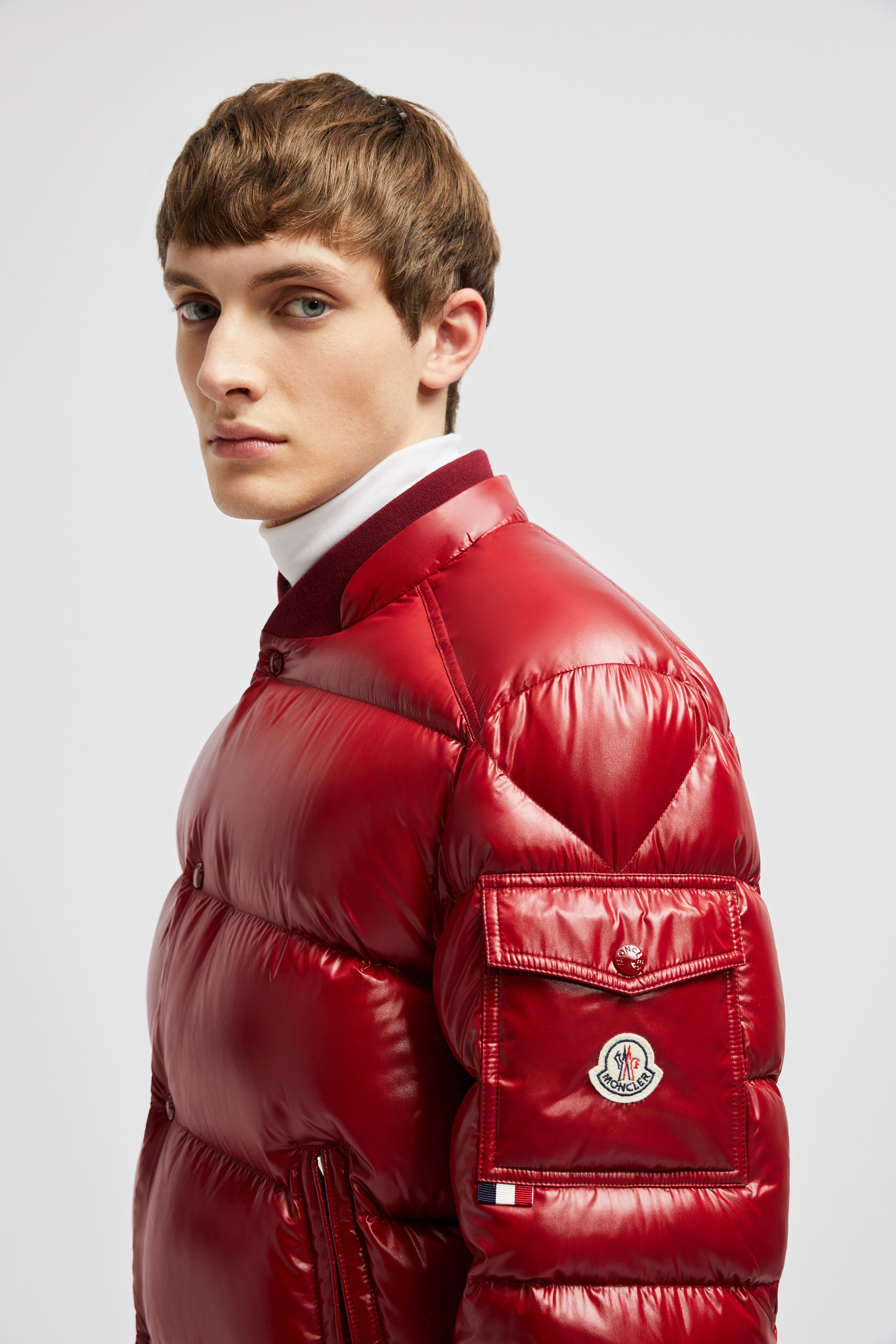 Moncler Red Maljasset Down Jacket