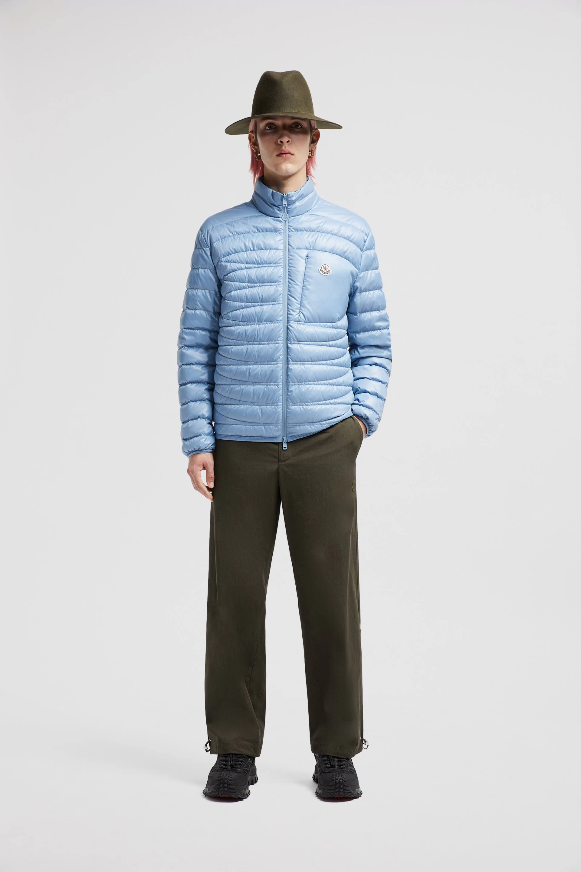 Leveche Geometric-Quilted Short Down Jacket