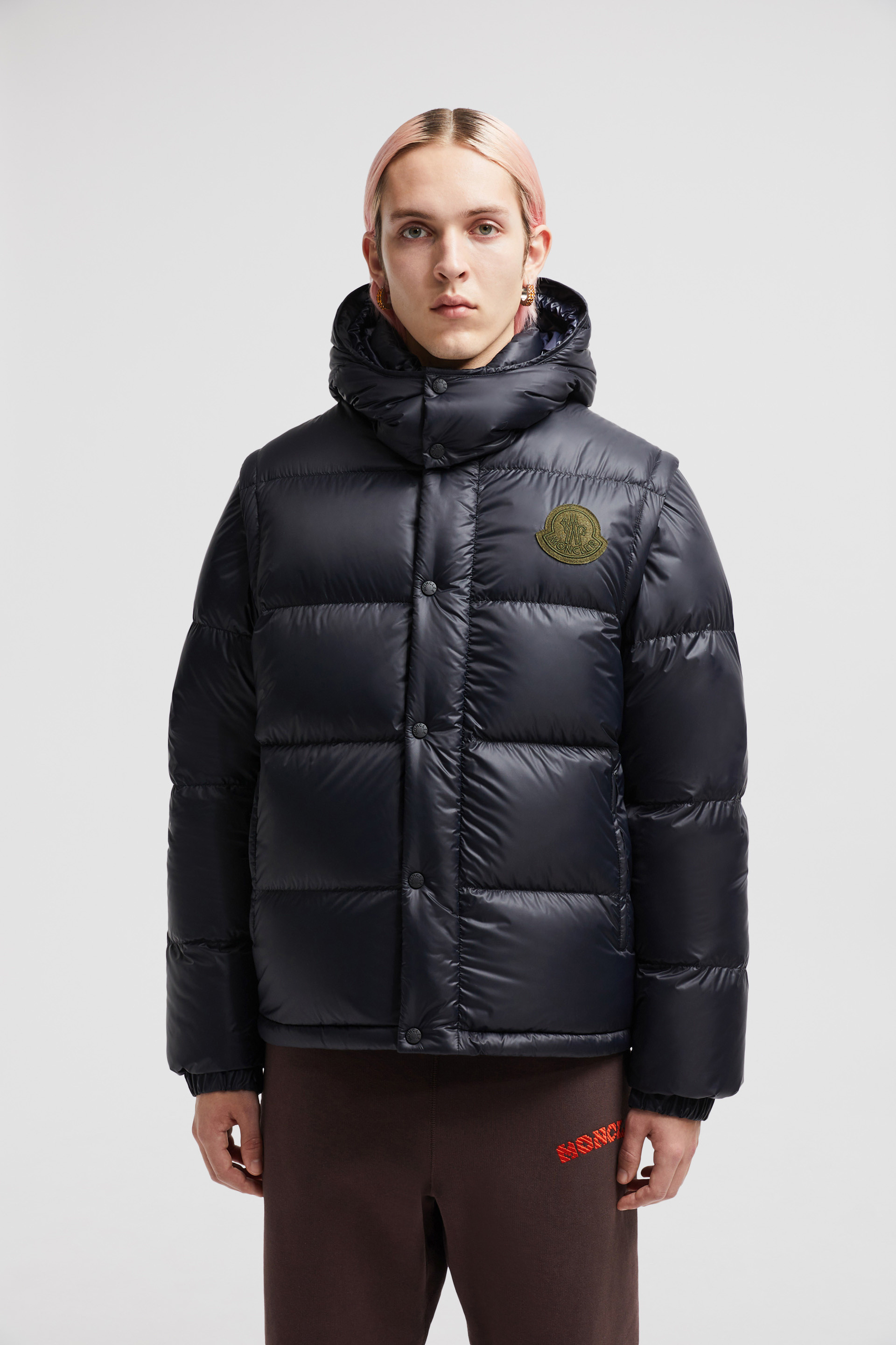 Cyclone black puffer jacket online