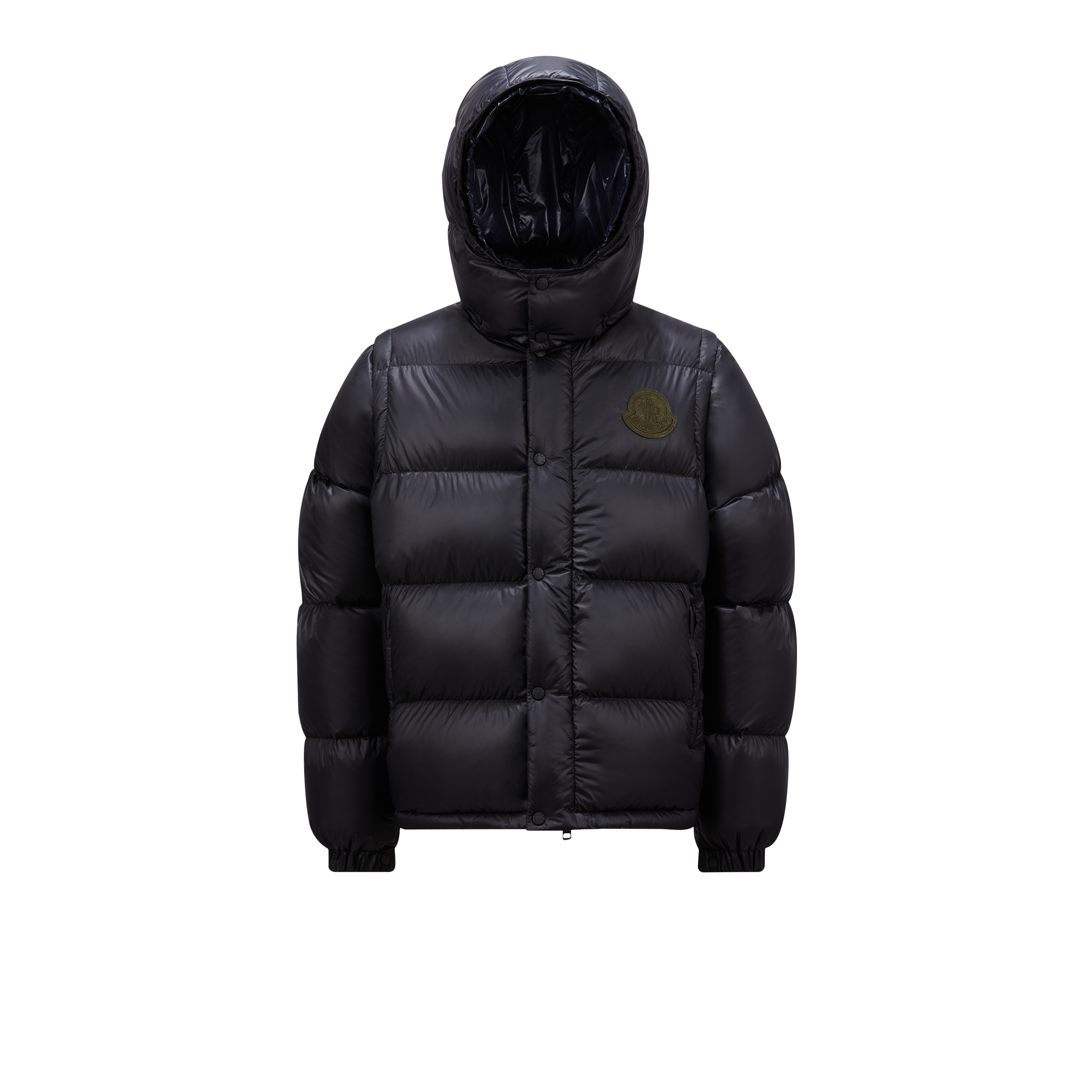 Moncler Cyclone 2-in-1 Short Down Jacket Blue In Blue