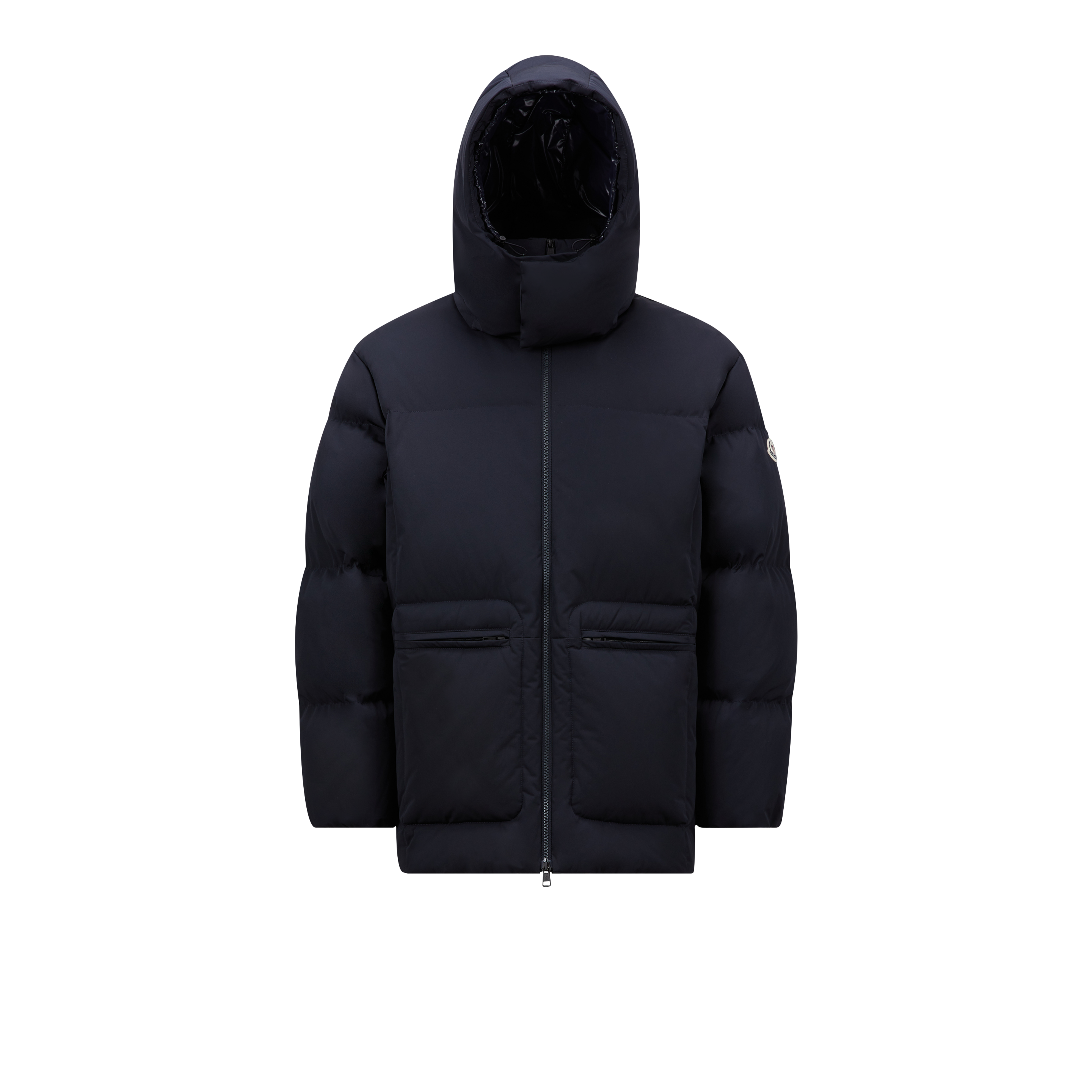 Shop Moncler Collection Doudoune Courte Habagat In Bleu