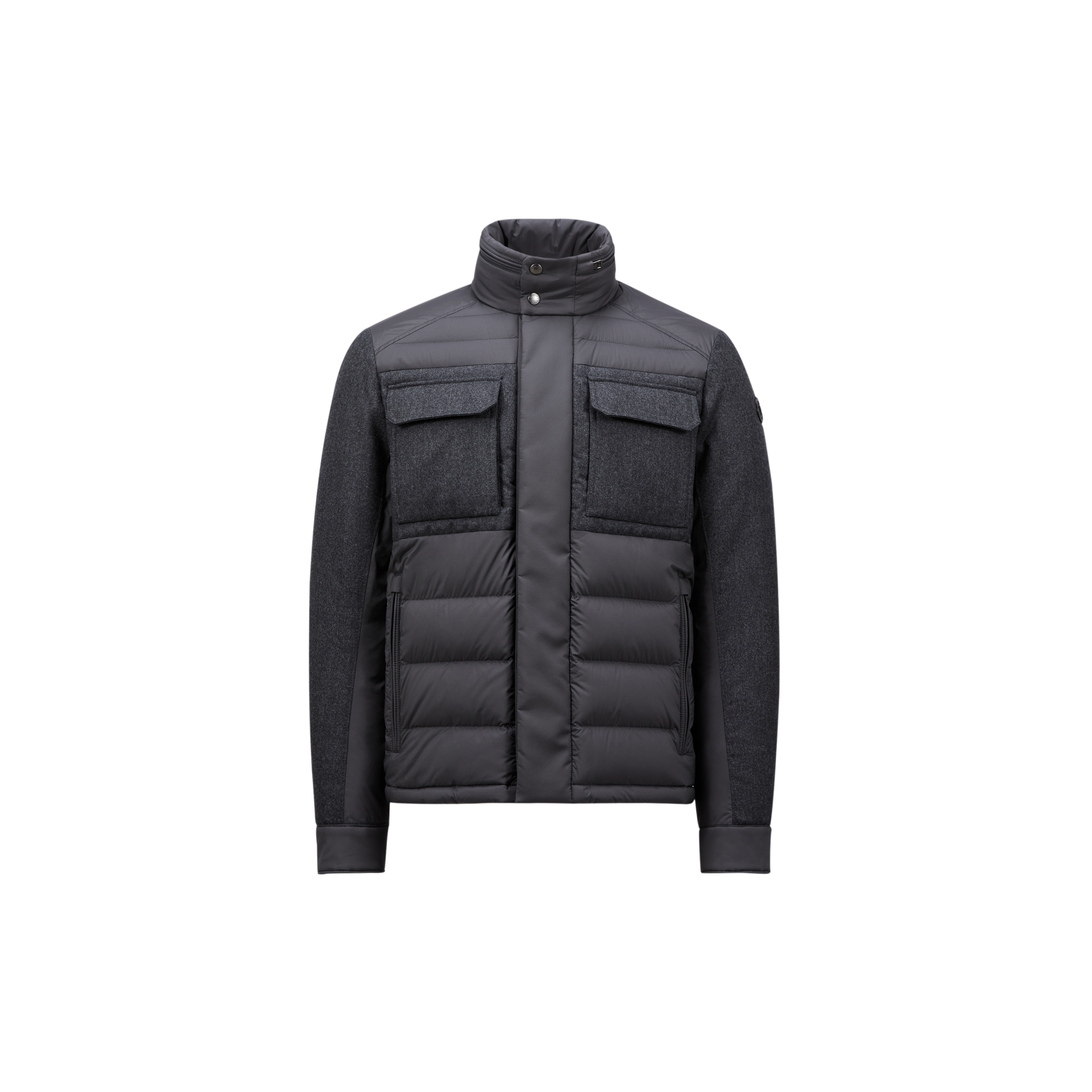 MONCLER COLLECTION VALLANTA SHORT DOWN JACKET GREY 