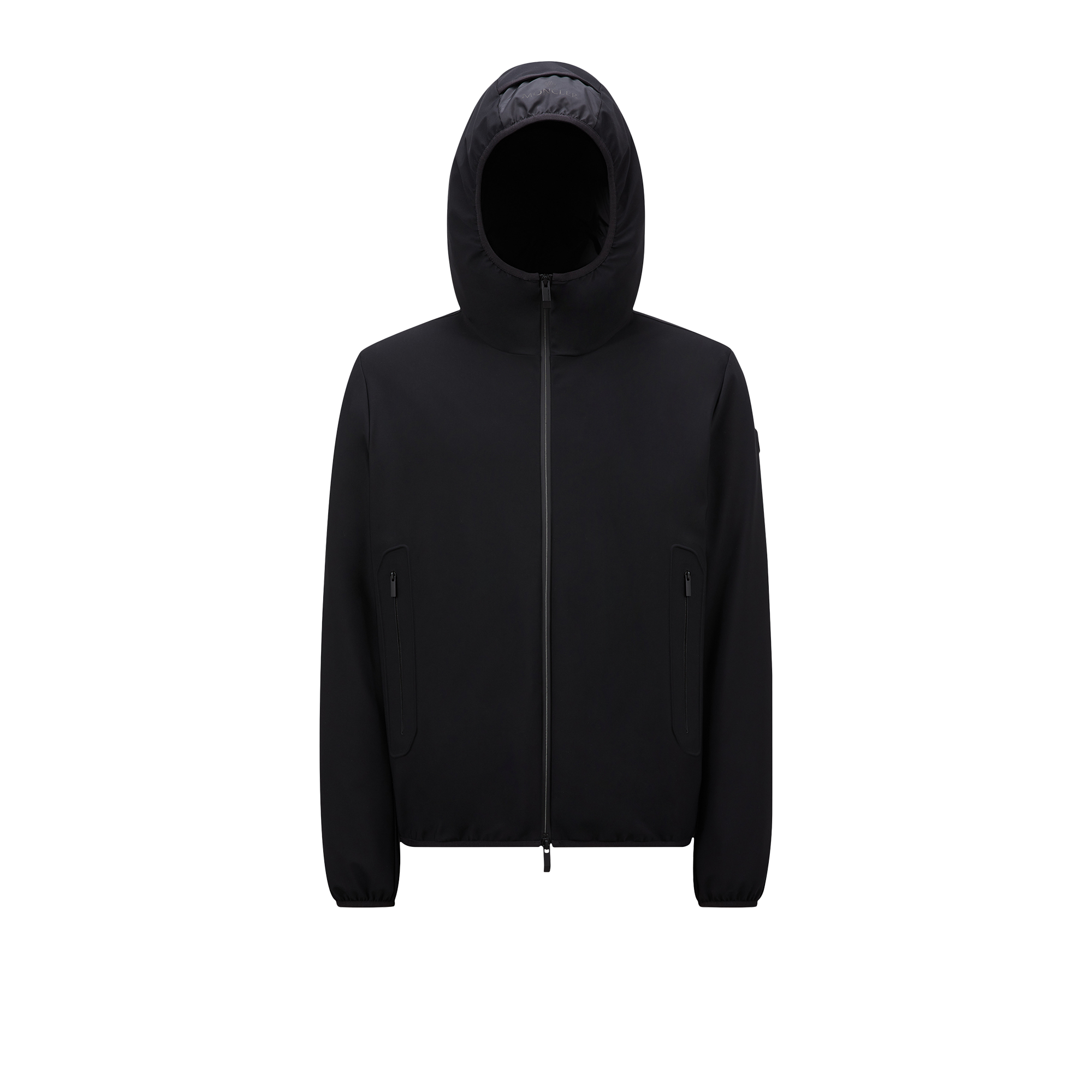 Shop Moncler Doudoune Courte À Capuche Dusler In Black
