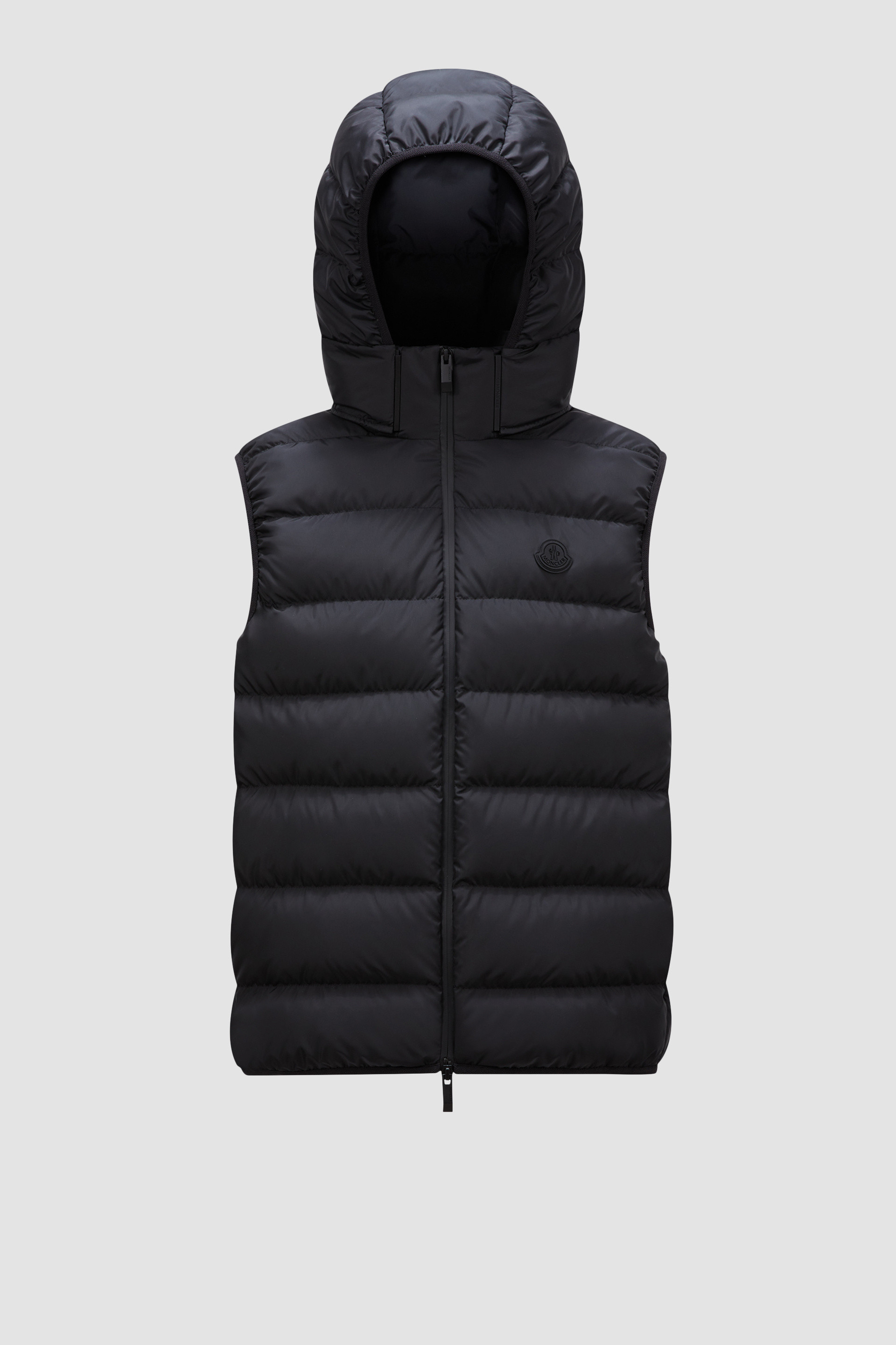 Black Valmasque Hooded Down Vest Vests for Men Moncler US