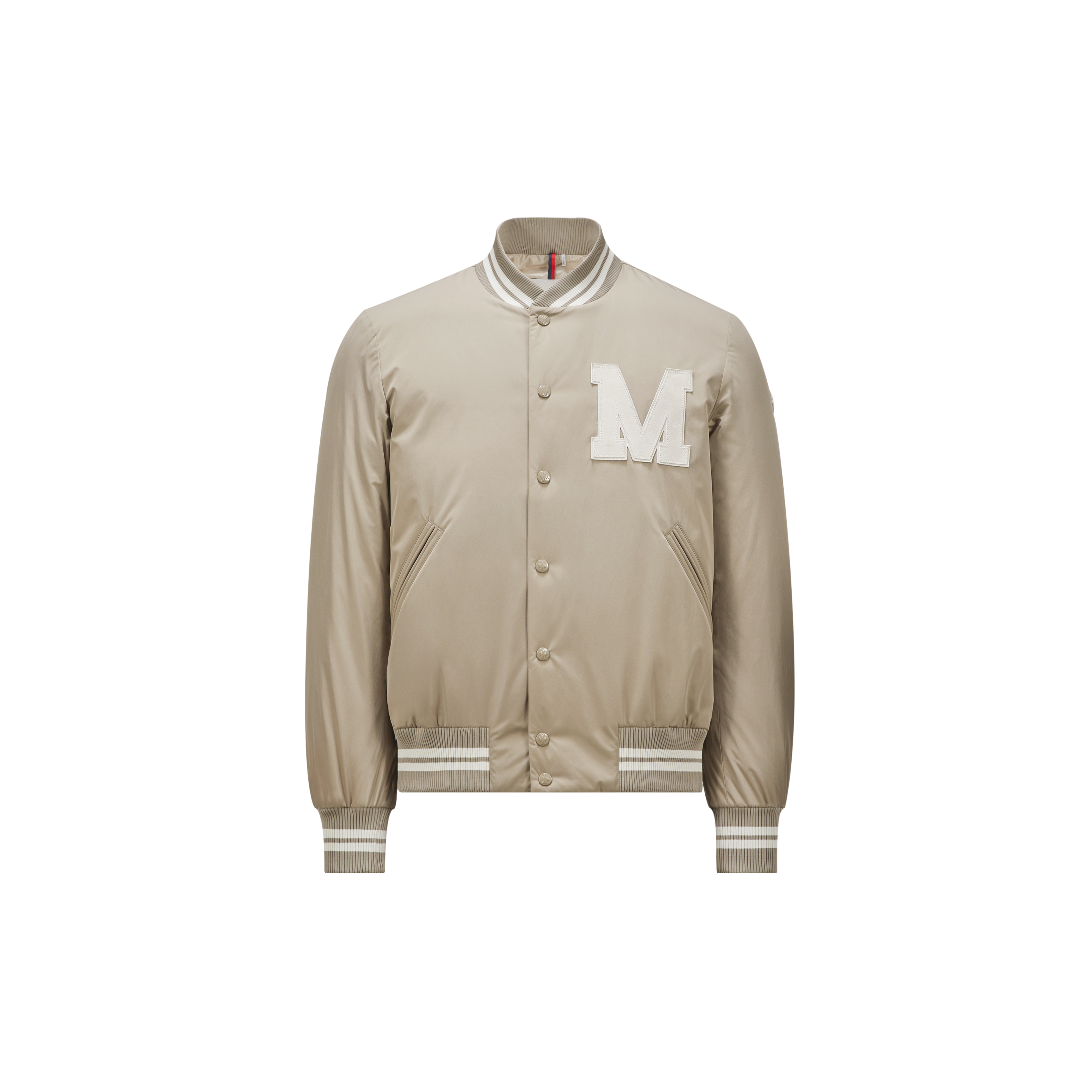 Shop Moncler Collection Veste Universitaire Lateltin In Beige