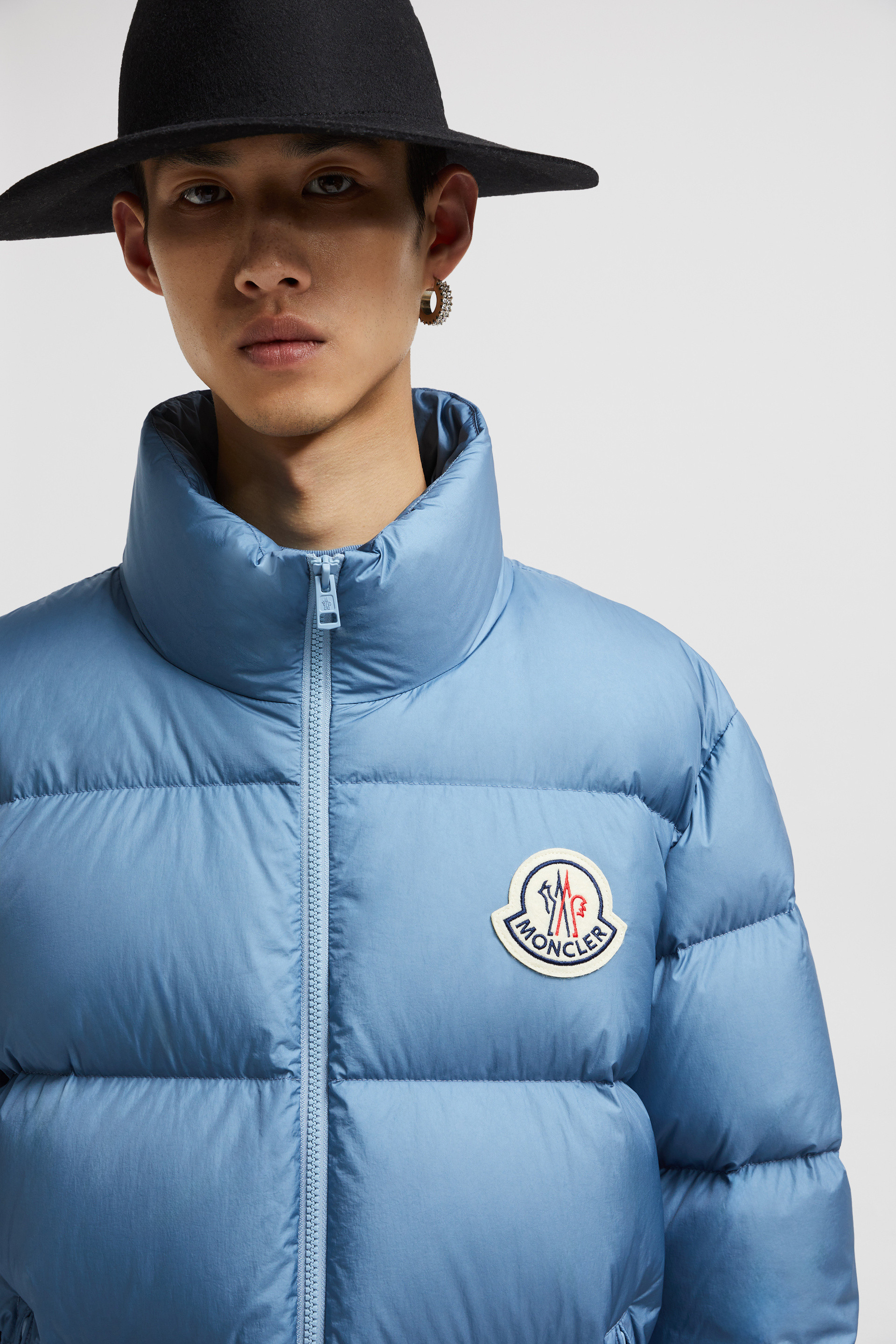 Light blue moncler jacket mens best sale