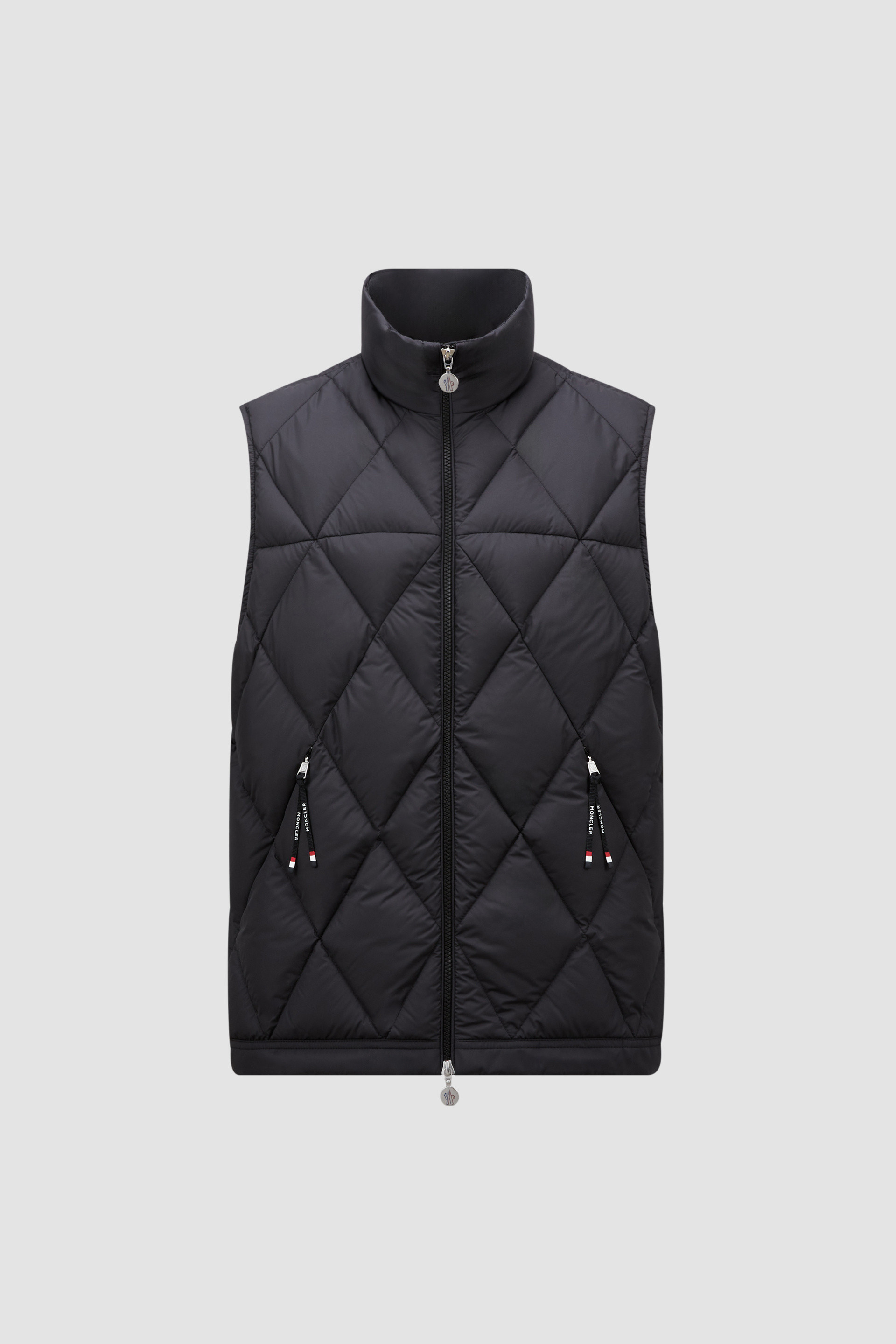 Black Aroula Hooded Diamond Quilted Down Vest Vests for Men Moncler US