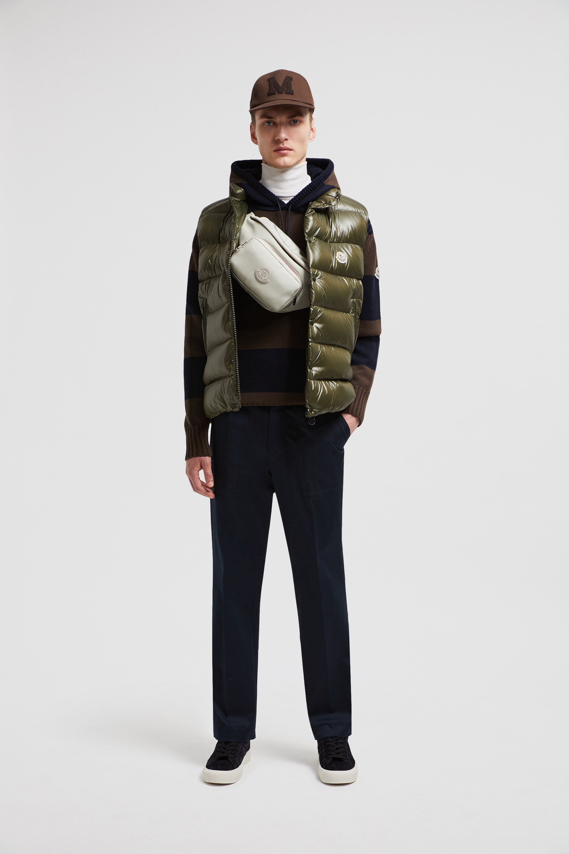 Olive Green Tibb Down Vest Vests for Men Moncler US