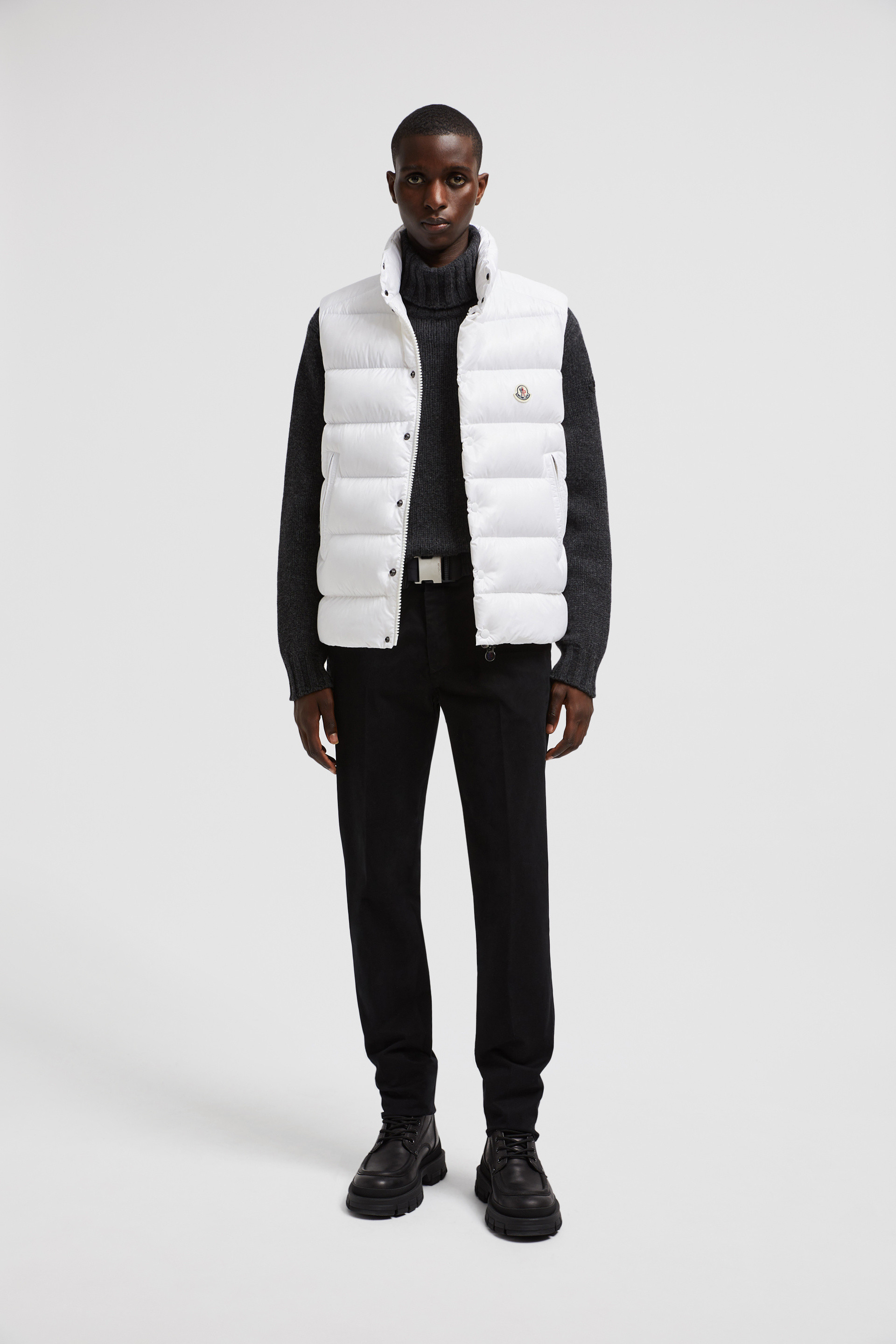 White Tibb Down Vest Vests for Men Moncler US