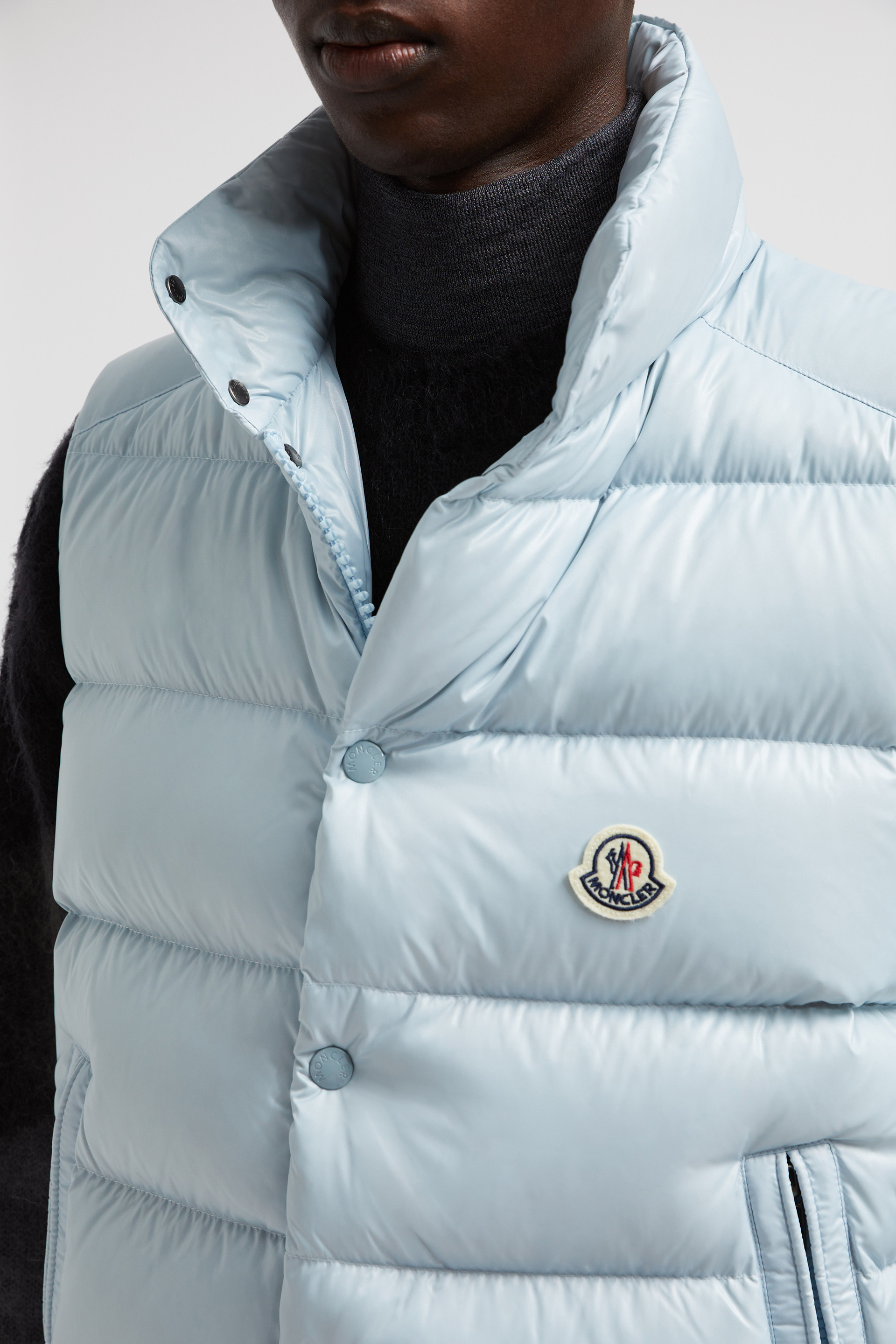 Light blue moncler vest online