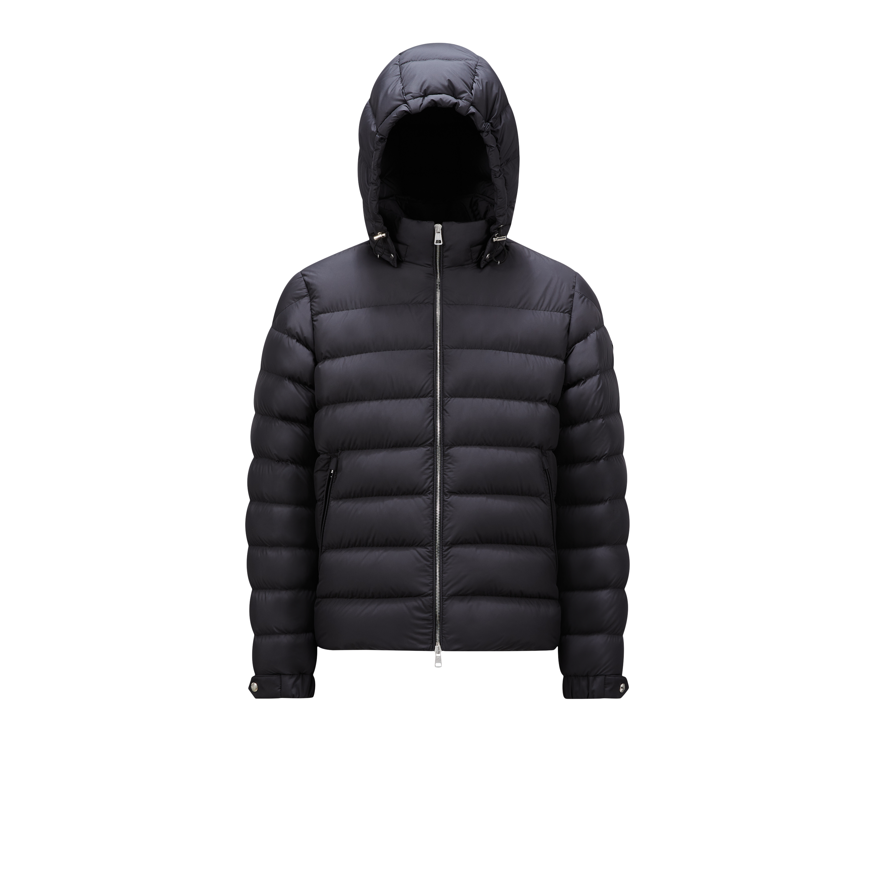 Shop Moncler Collection Arneb Short Down Jacket, Men, Black, Size: 8