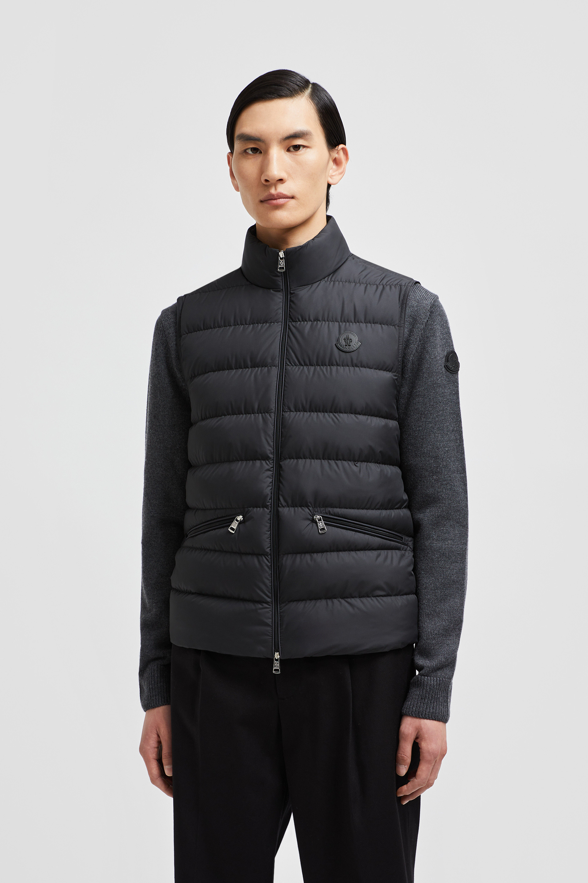 Black Treompan Down Gilet Vests for Men Moncler HK