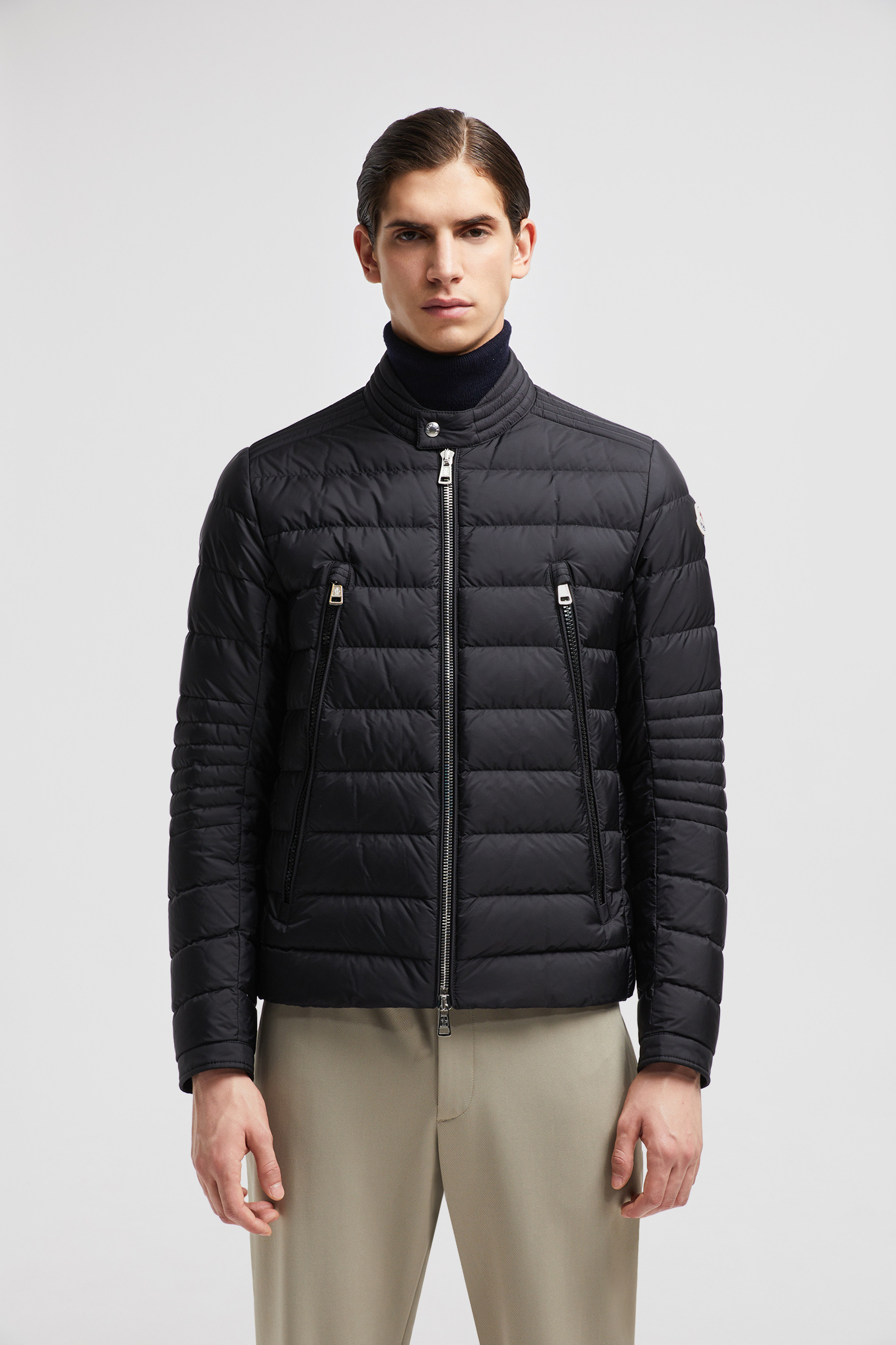 Black Amiot Short Down Jacket - Short Down Jackets for Men 