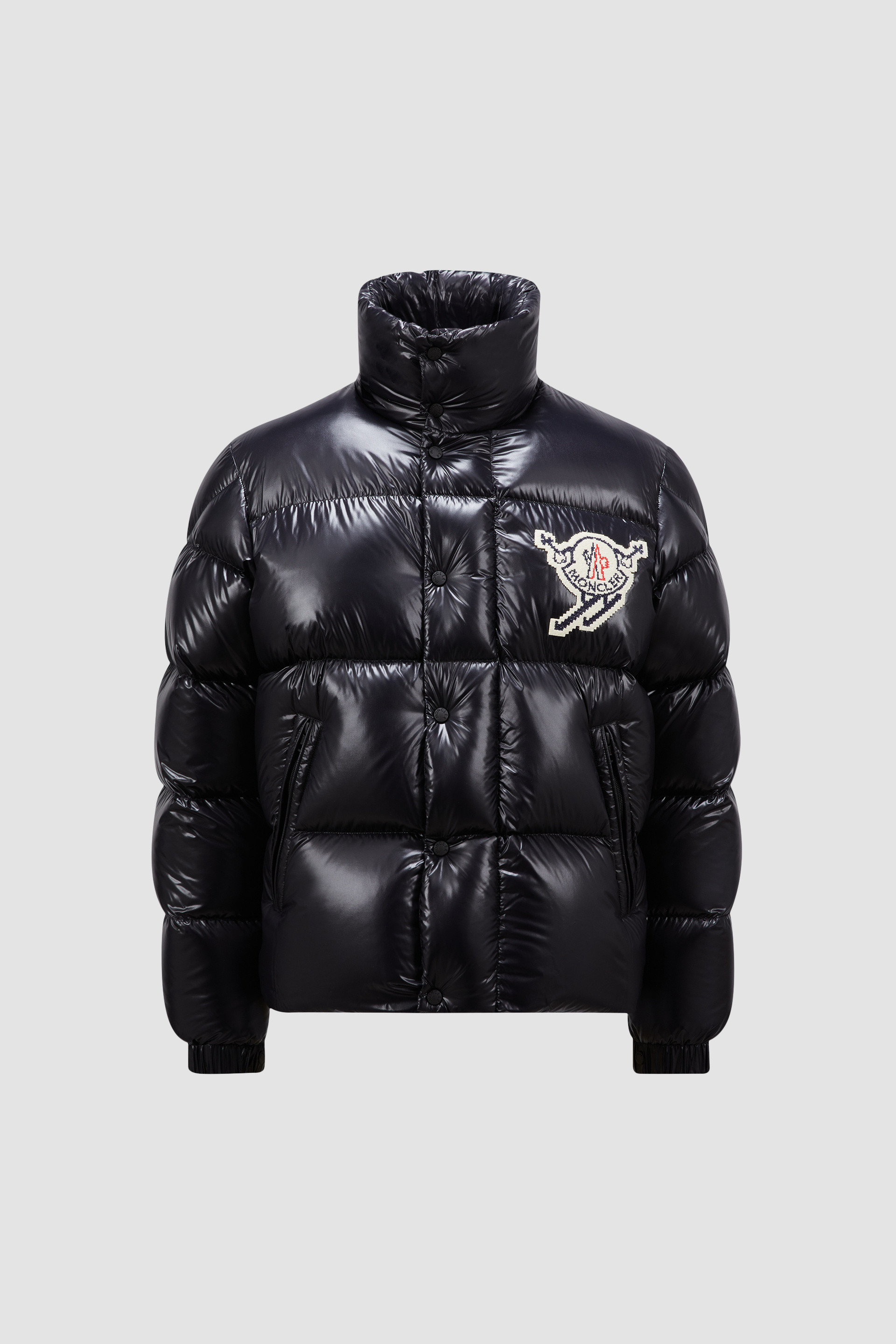 Moncler mens black down jacket online