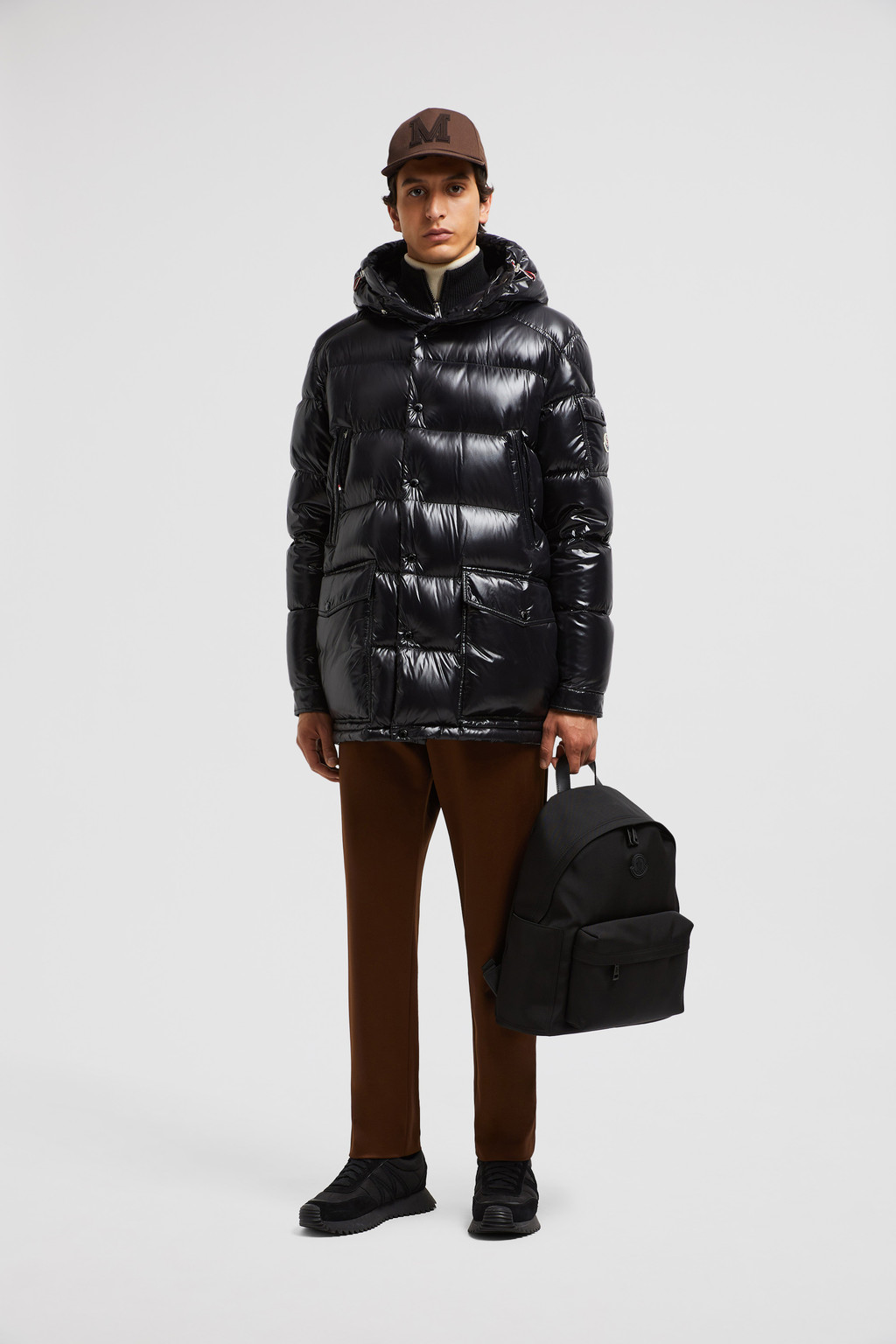 Black moncler coat mens hotsell