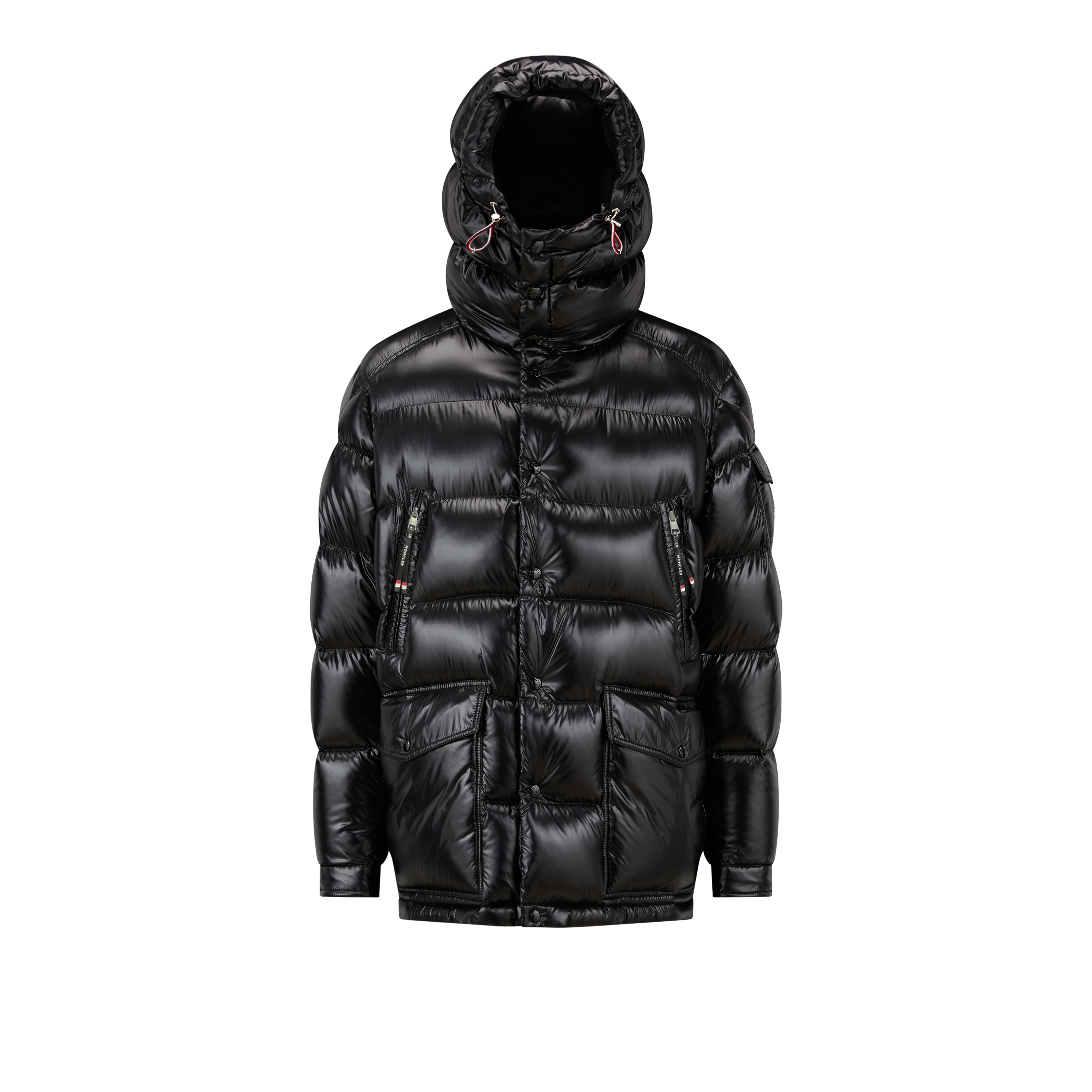 Shop Moncler Collection Chiablese Short Down Jacket, Men, Black, Size: 7