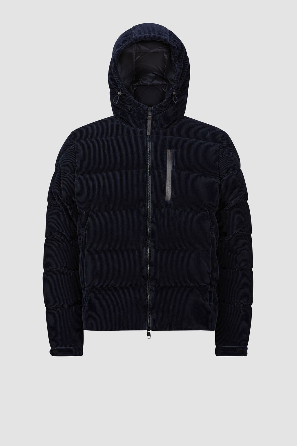 Piumino corto in velluto Vederna Blu Navy Piumini Corti Uomo Moncler IT