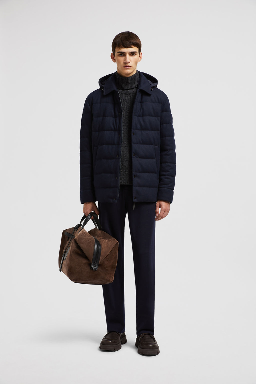 Royal Blue Viote Cashmere Short Down Jacket Short Down Jackets for