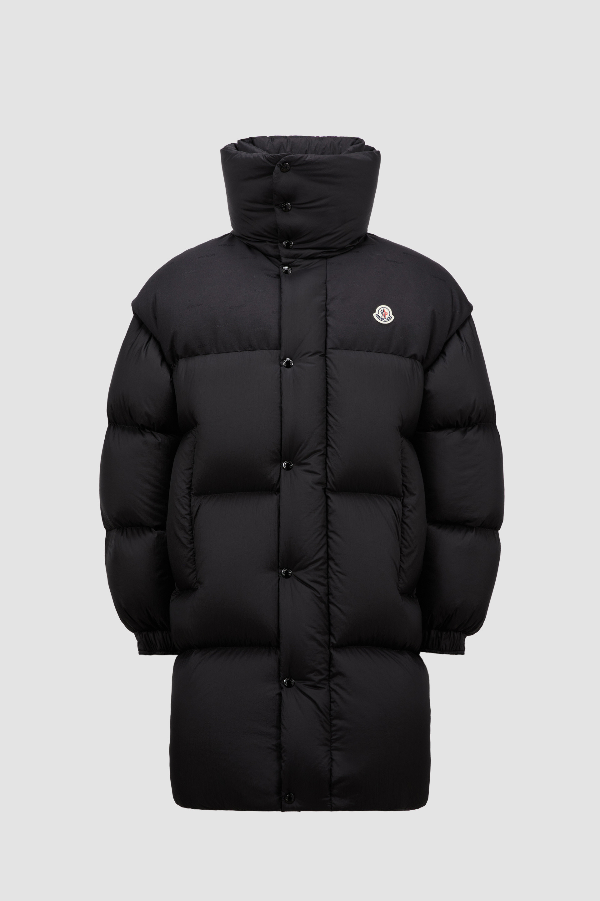 ブラック Moncler Veroneロングダウンジャケット : ロングダウンジャケット 向けの メンズ | モンクレール