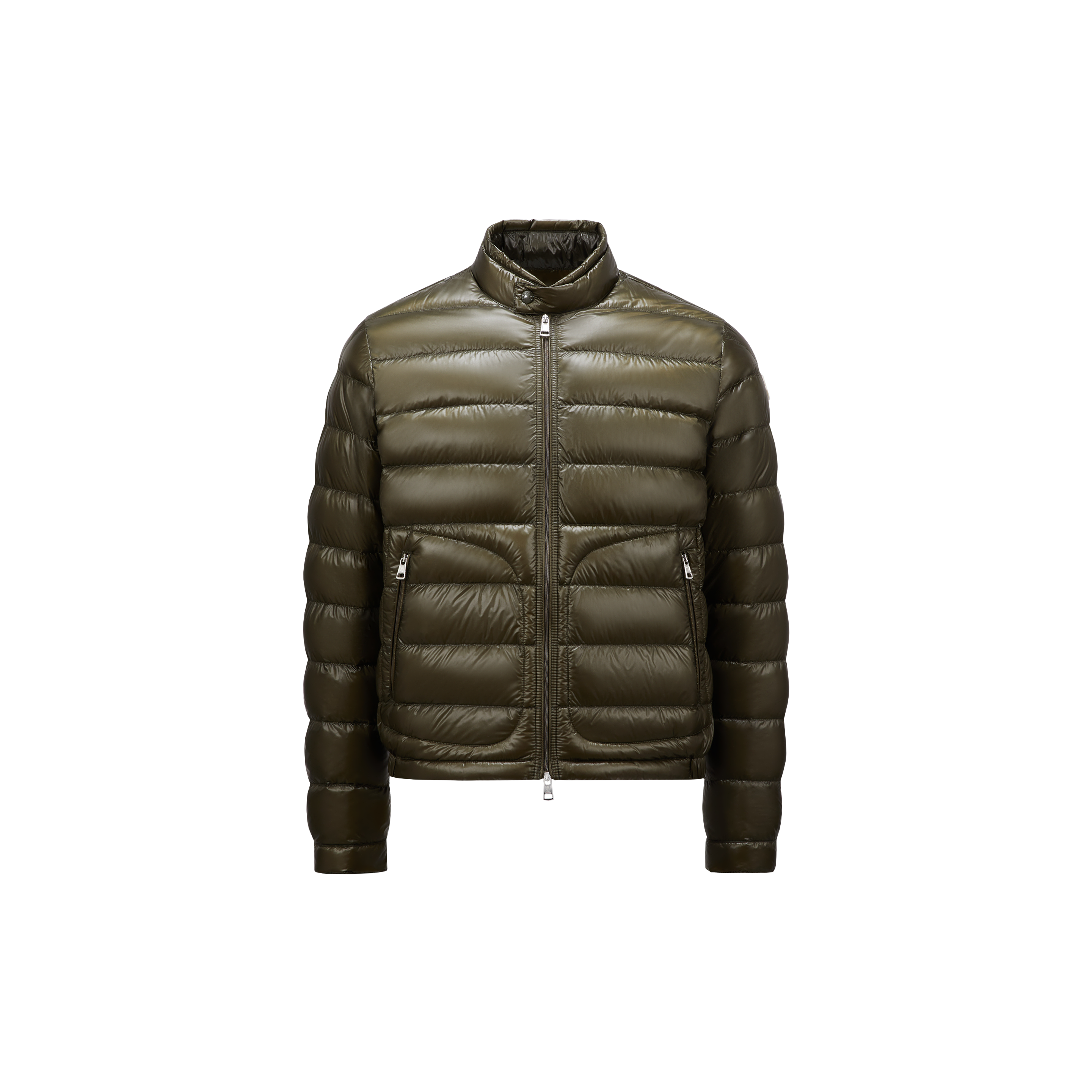 Shop Moncler Collection Doudoune Courte Acorus In Green