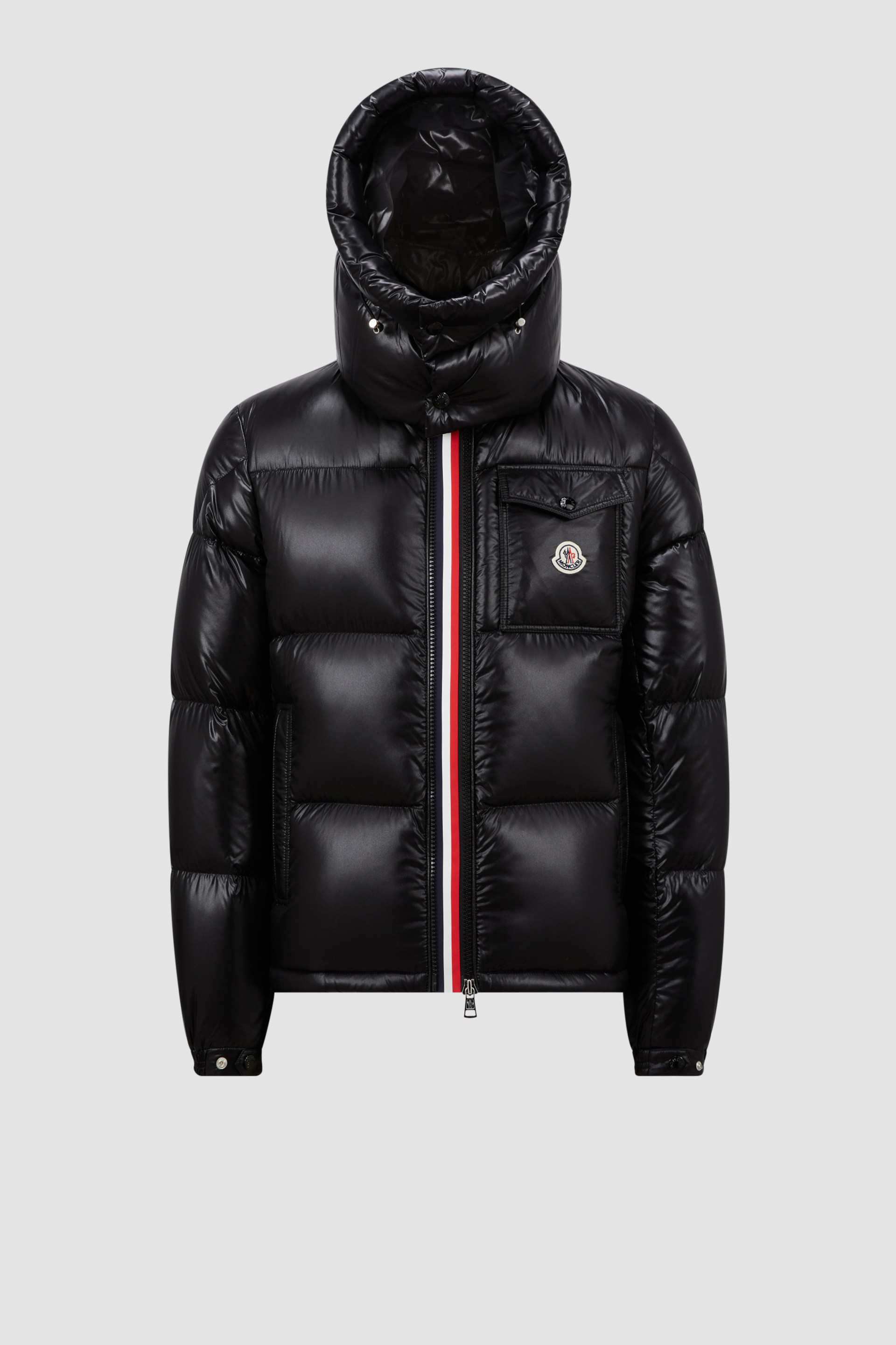 Moncler jacket black and red online