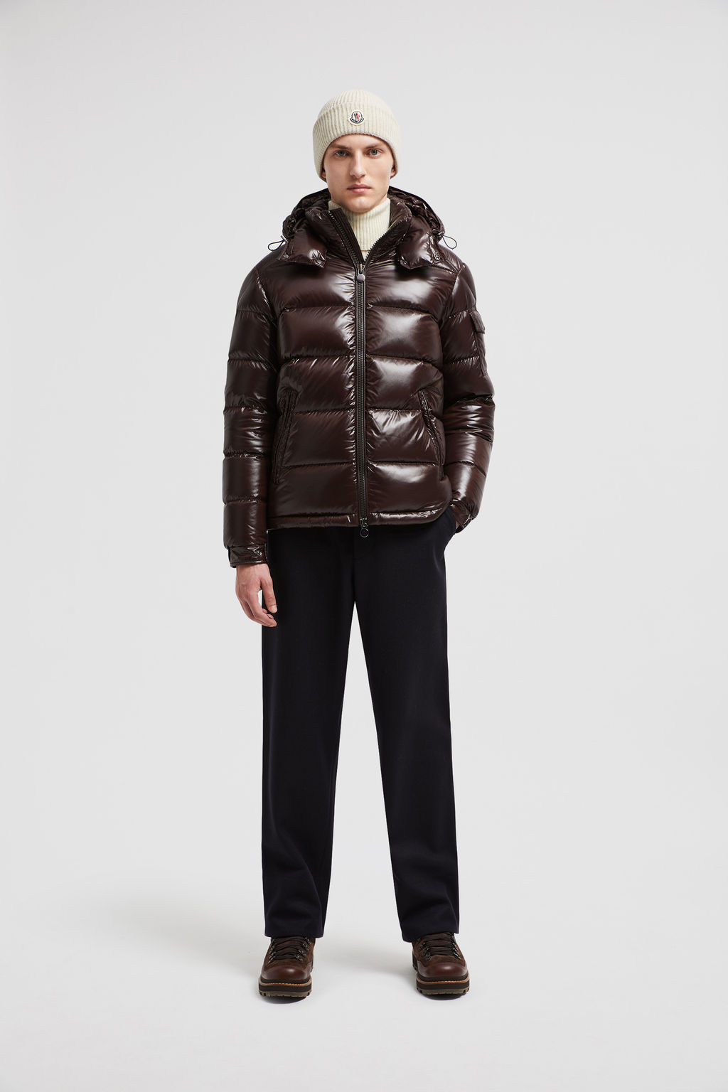 Piumino corto Moncler Maya Marrone Scuro Piumini Corti Uomo Moncler IT