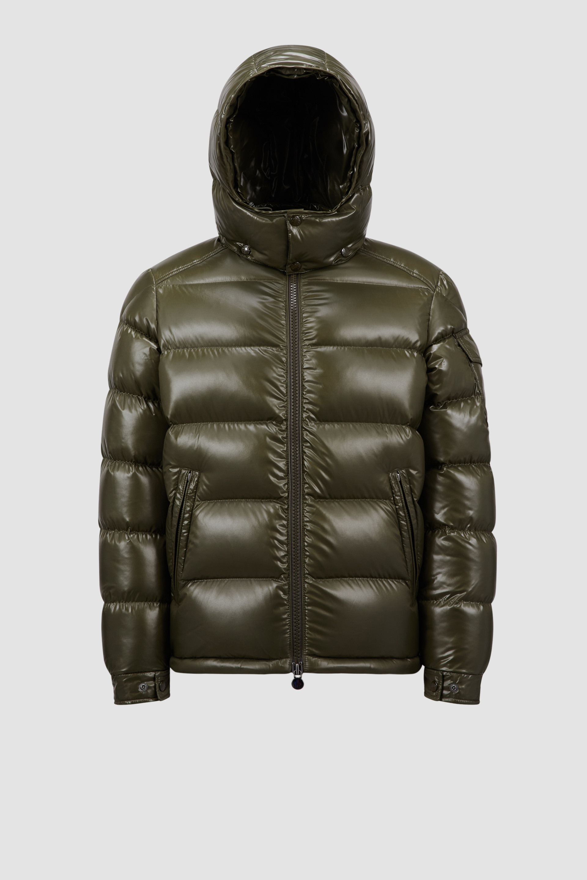 Olive Green Moncler Maya Hooded Short Down Jacket Short Down Jackets for Men Moncler HK