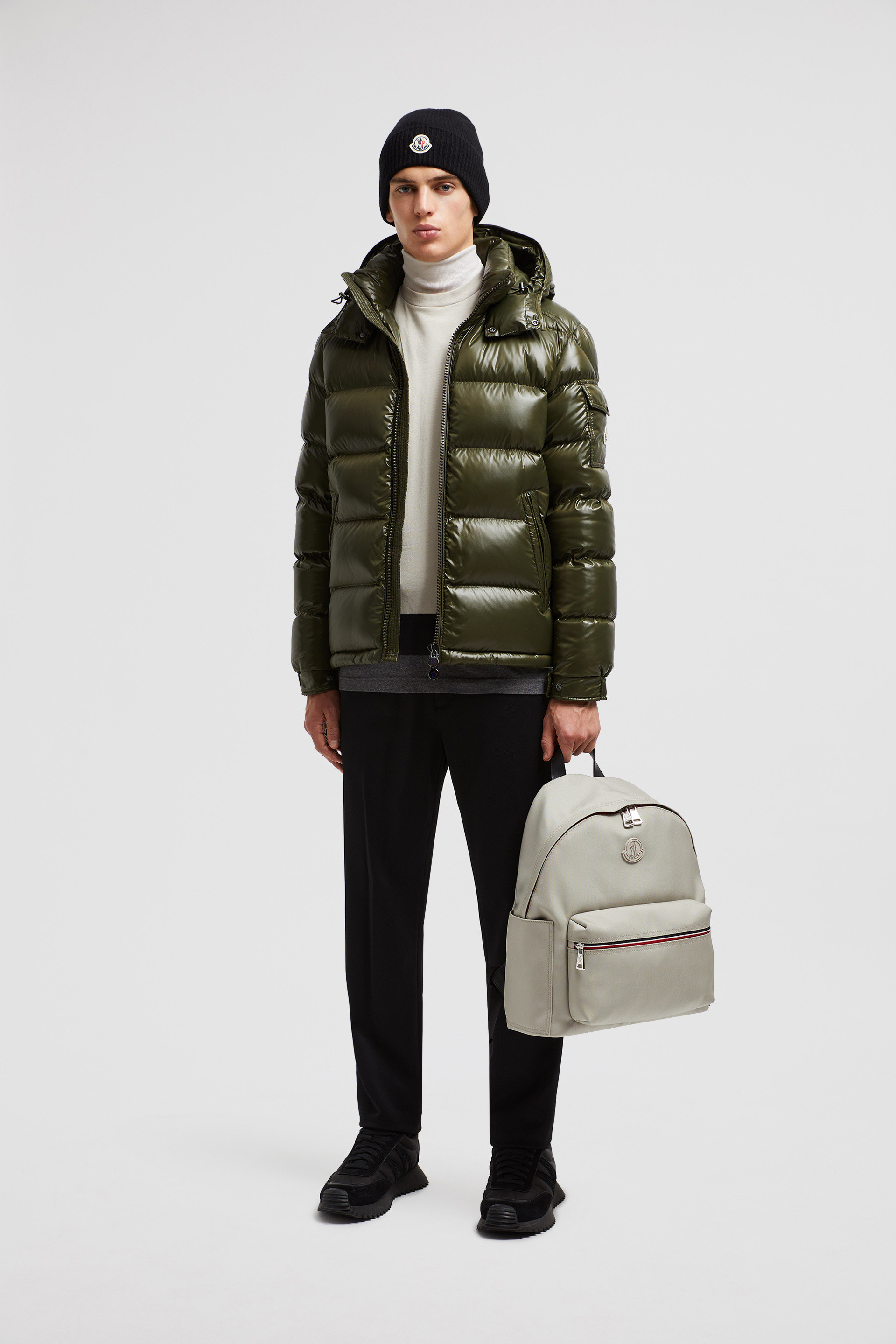 Olive Green Moncler Maya Short Down Jacket - Short Down Jackets for Men |  Moncler US