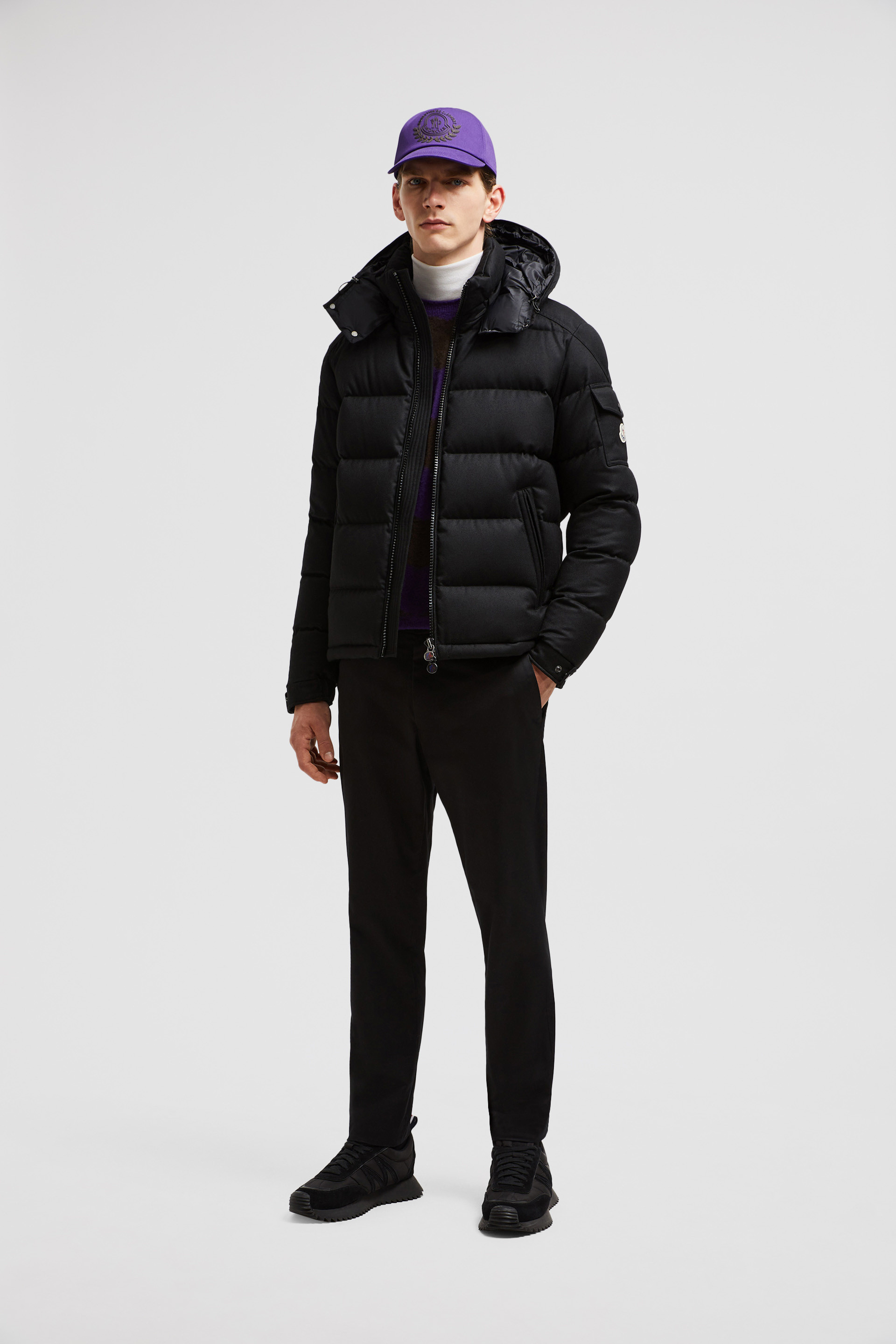 Black Montgenevre Hooded Short Down Jacket Short Down Jackets for Men Moncler US