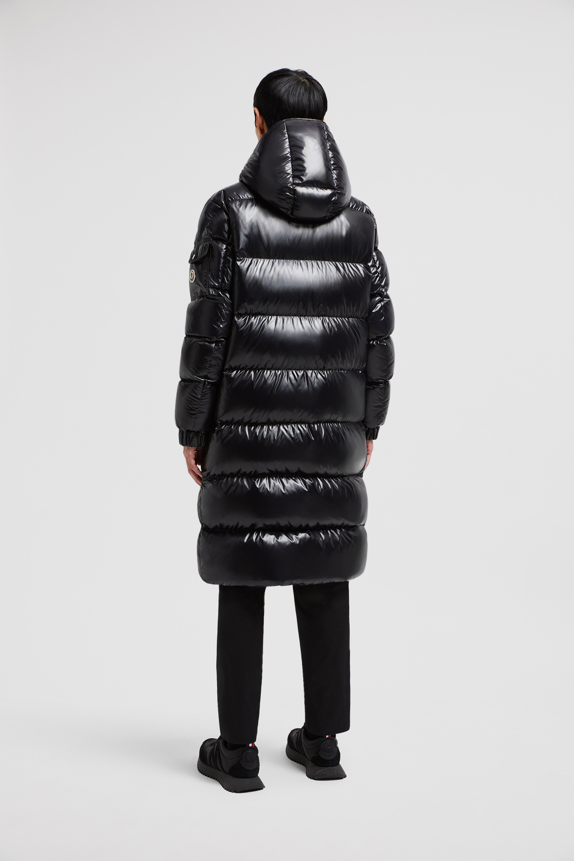 Black Hanoverian Hooded Long Down Jacket Long Down Jackets for Men Moncler HK