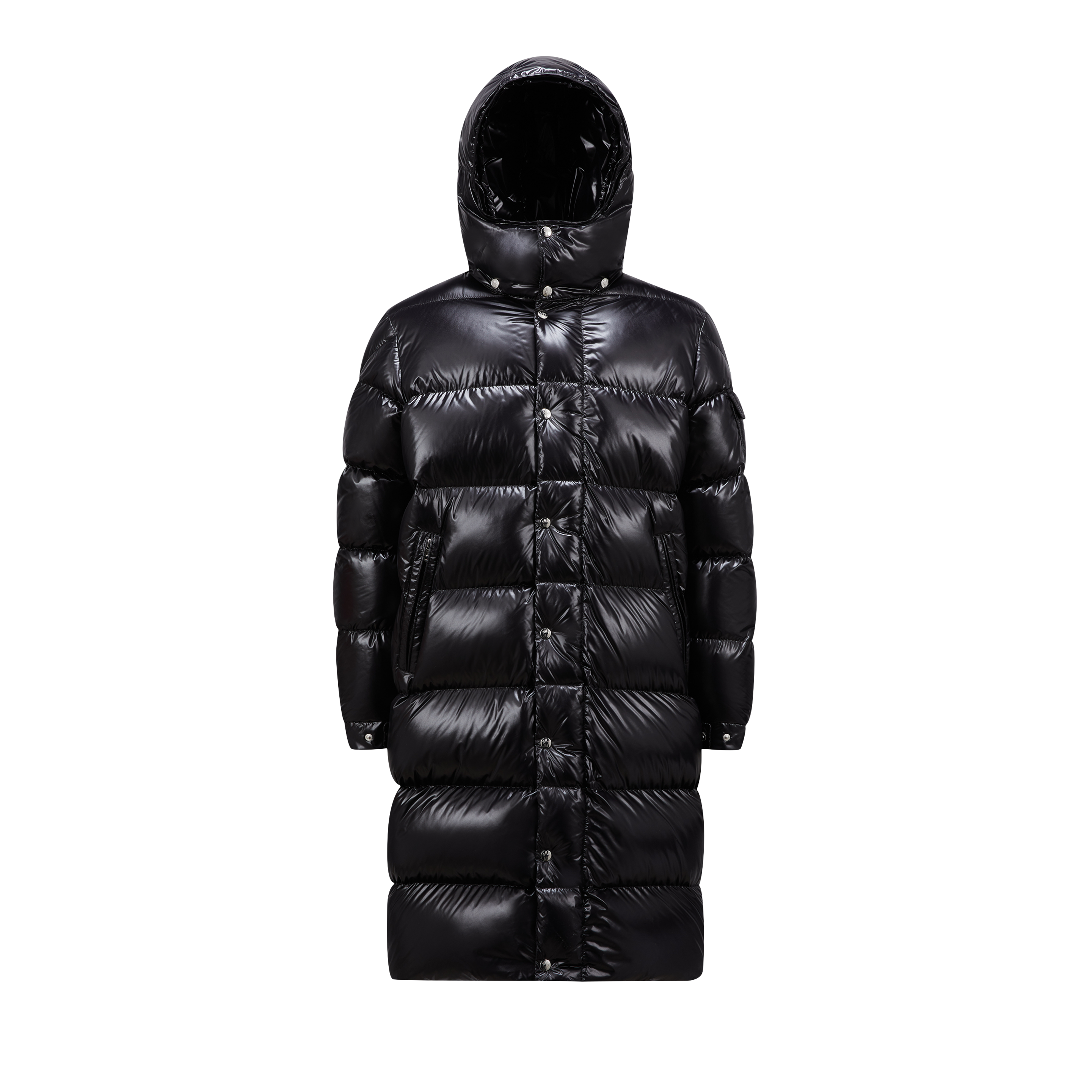 Shop Moncler Collection Hanoverian Long Down Jacket, Men, Black, Size: 7