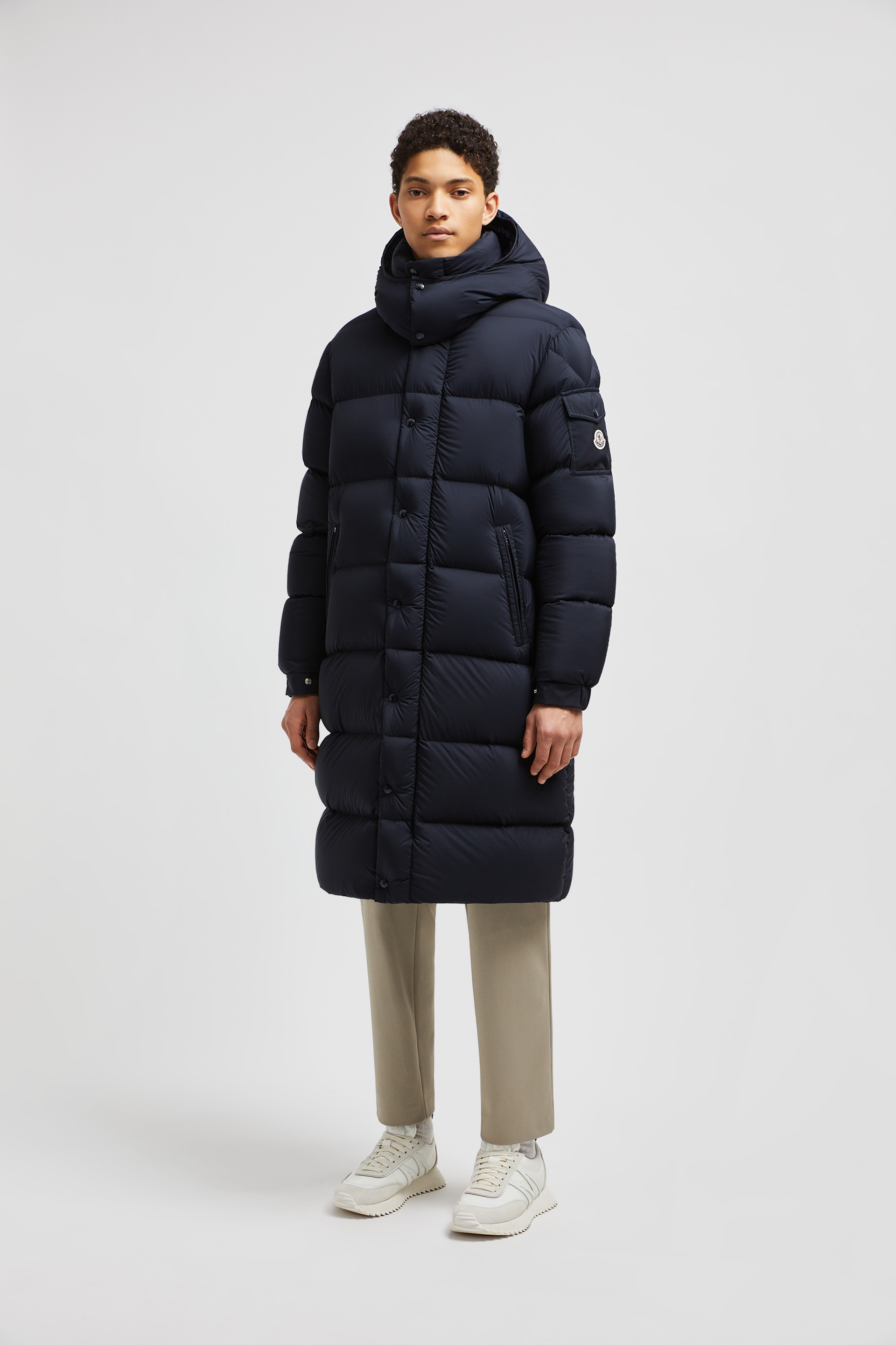 Night Blue Hanoverian Long Down Jacket Long Down Jackets for Men Moncler HK