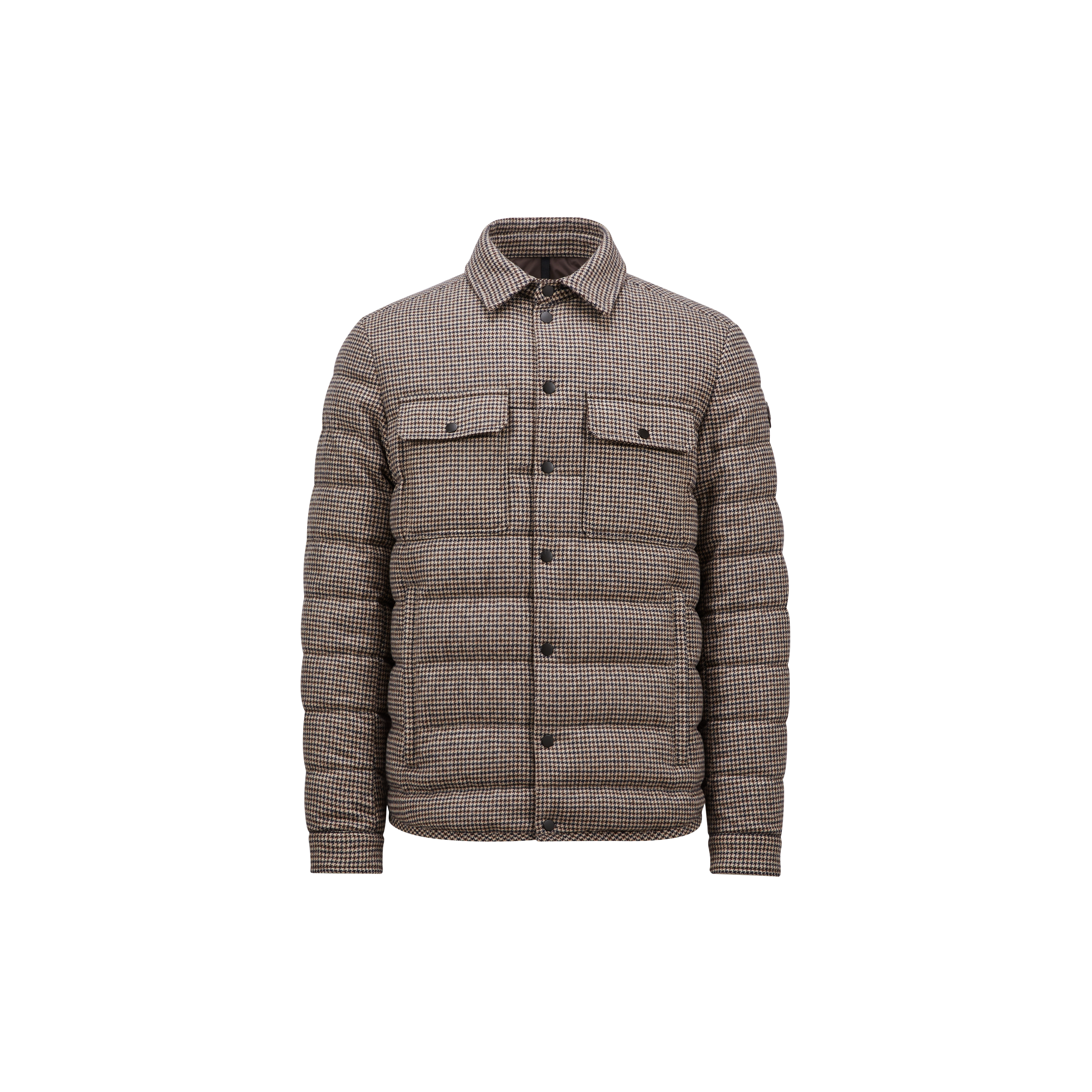 Moncler Gasserhof Wool Down Shirt Jacket Multicolor In Multicolore