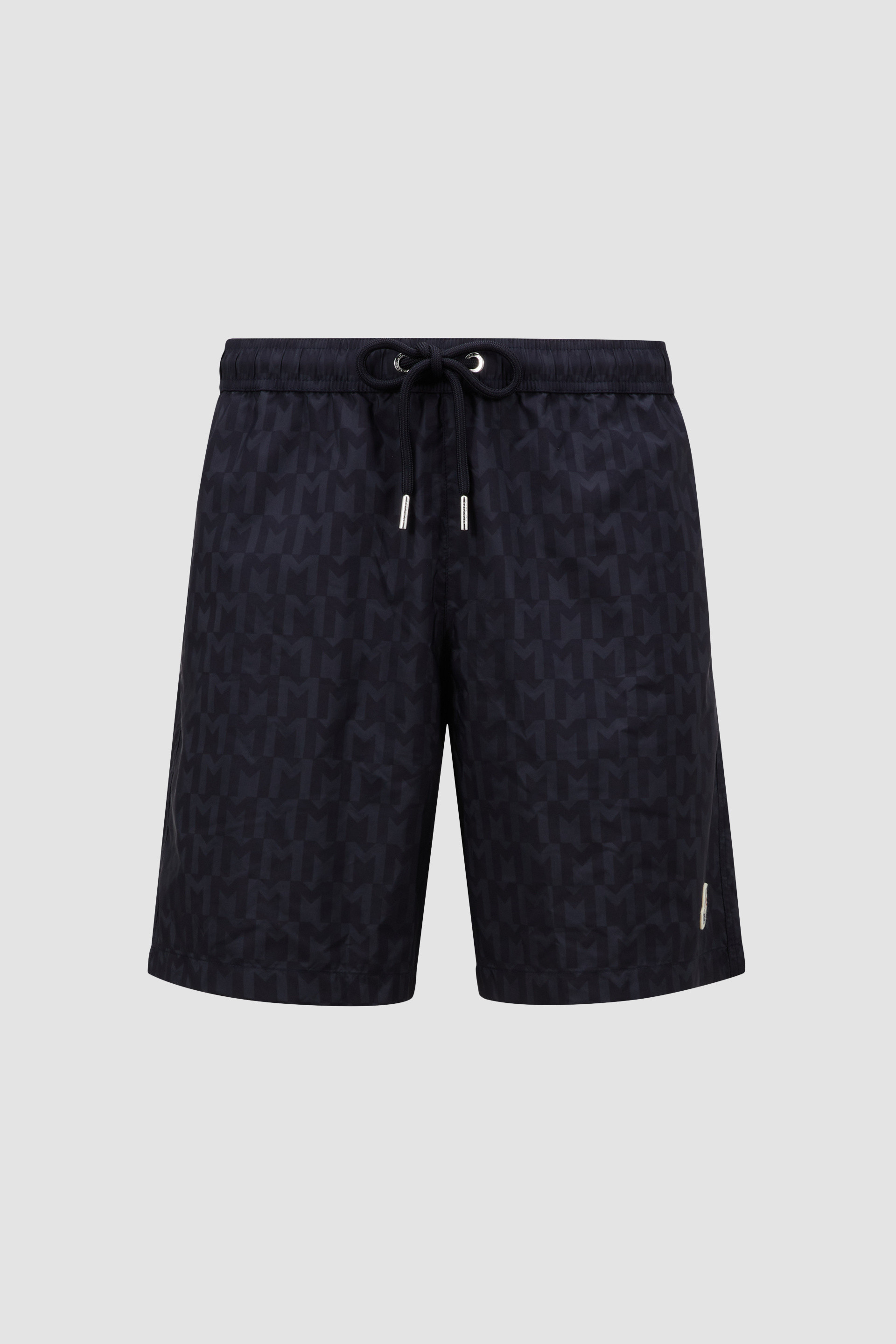 MONCLER COLLECTION Monogram Print Swim Shorts male Dark Blue Size XL