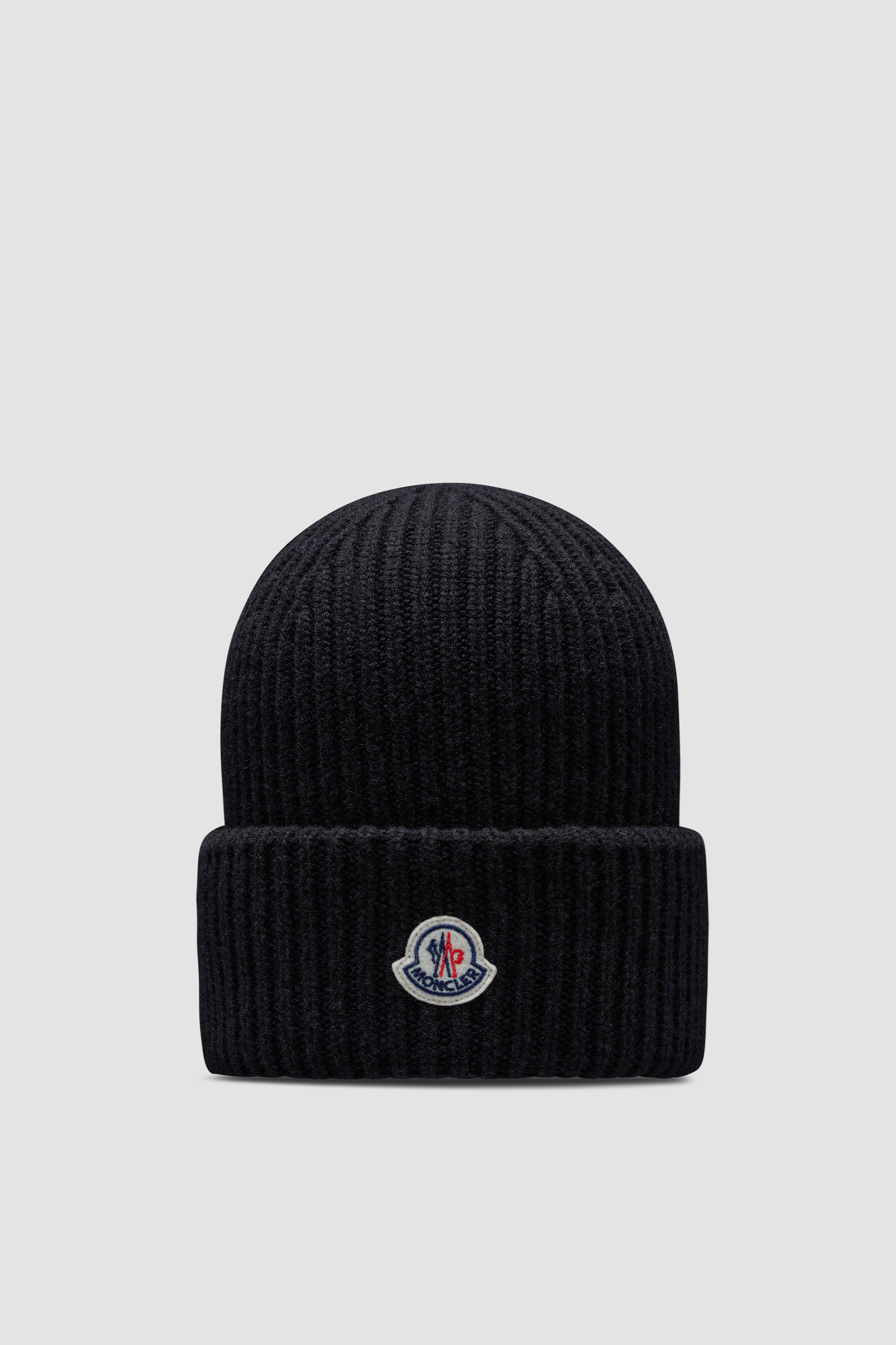 Black Wool & Cashmere Beanie - Hats & Beanies for Men | Moncler US