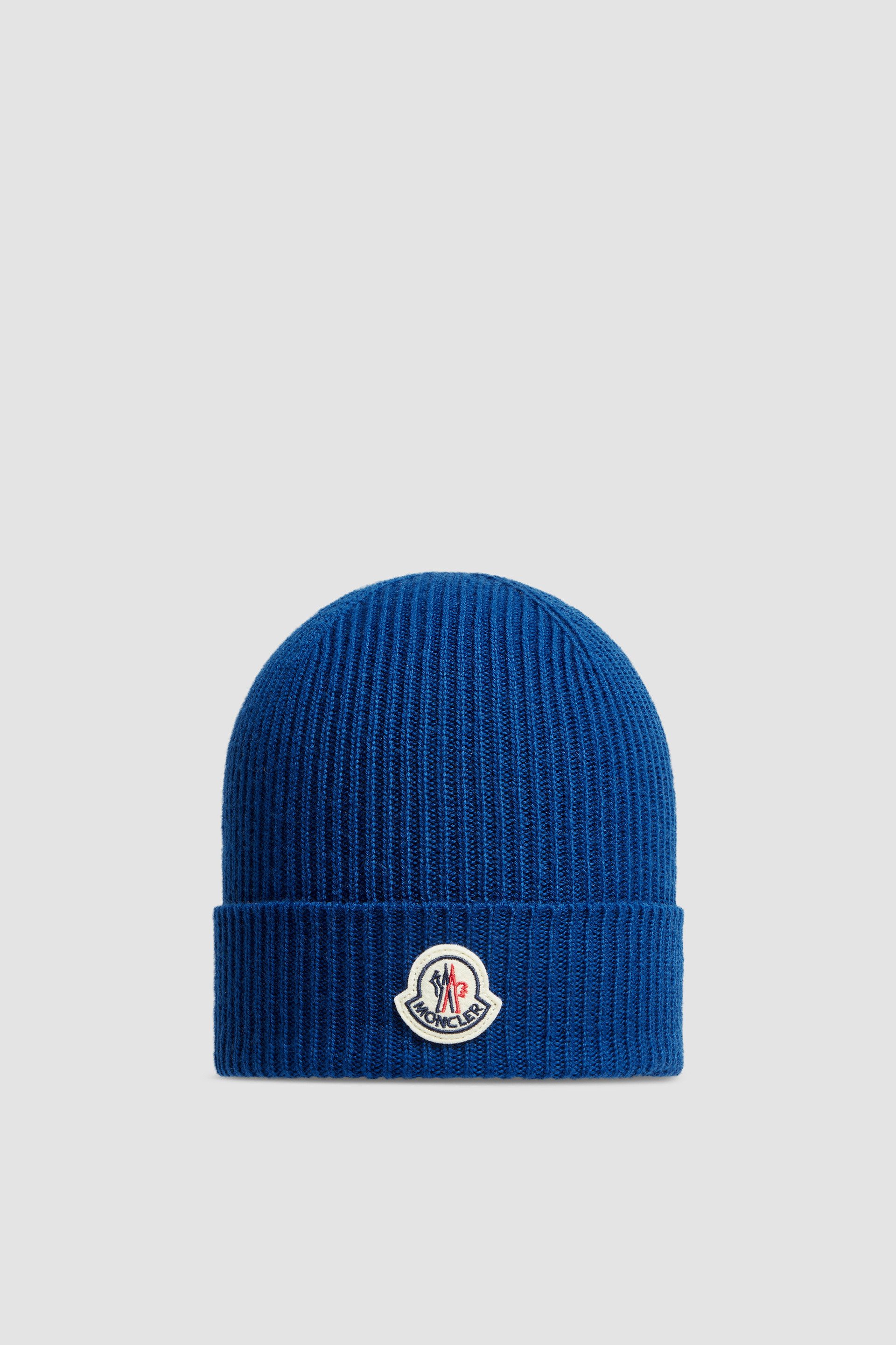 Bonnet en laine Bleu Electrique Chapeaux Bonnets Homme Moncler CH