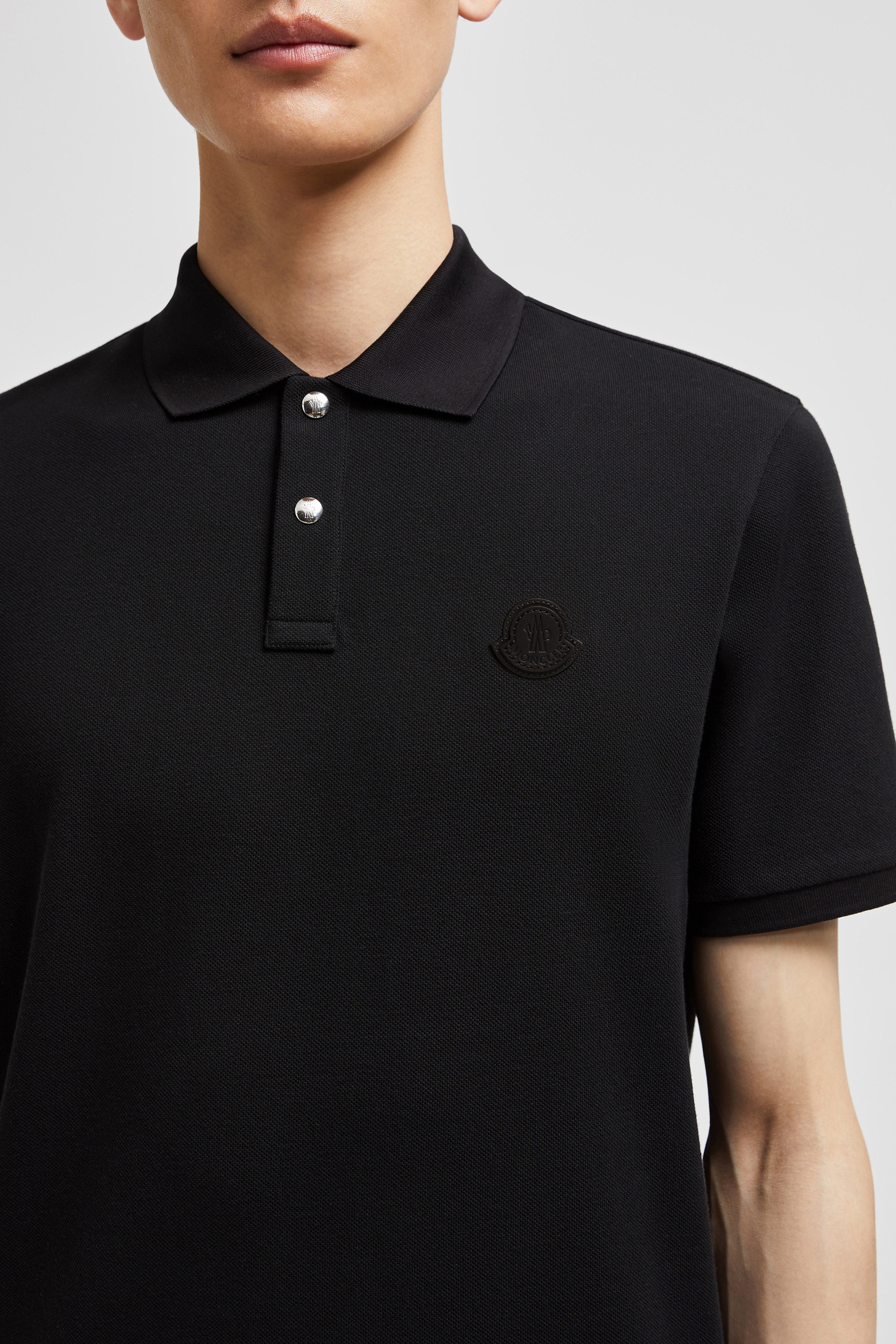 Black moncler polo best sale