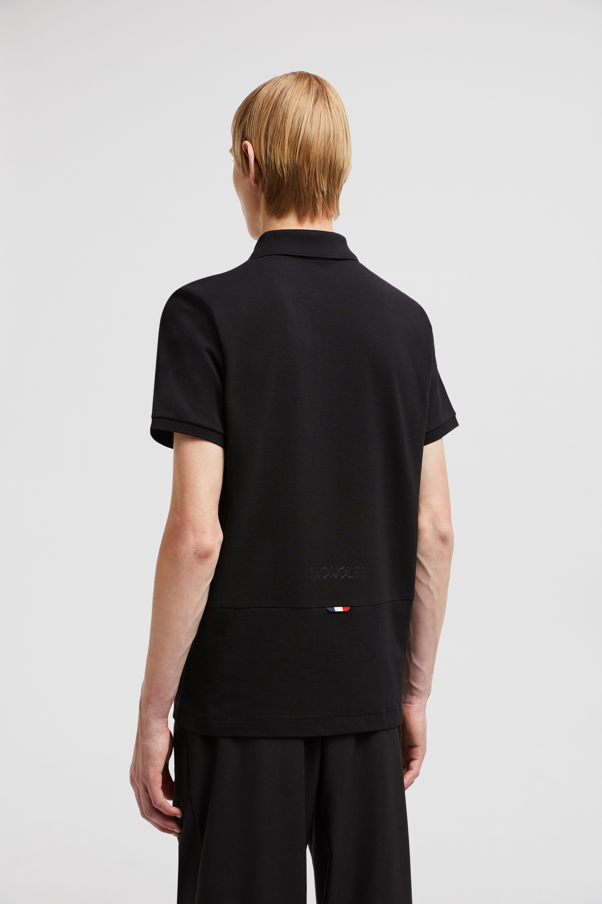 Moncler black polo shirt online