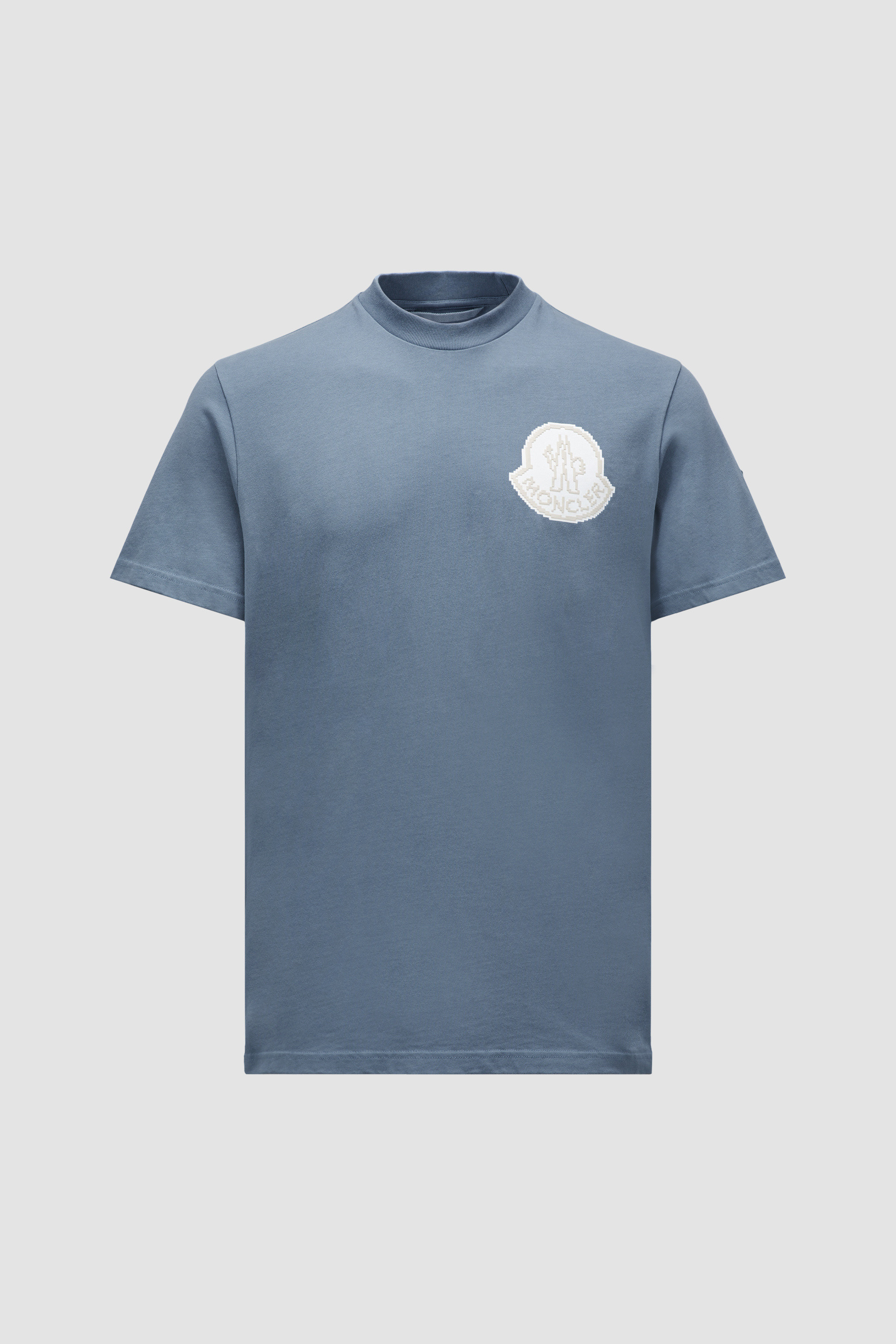 Light blue moncler t shirt best sale