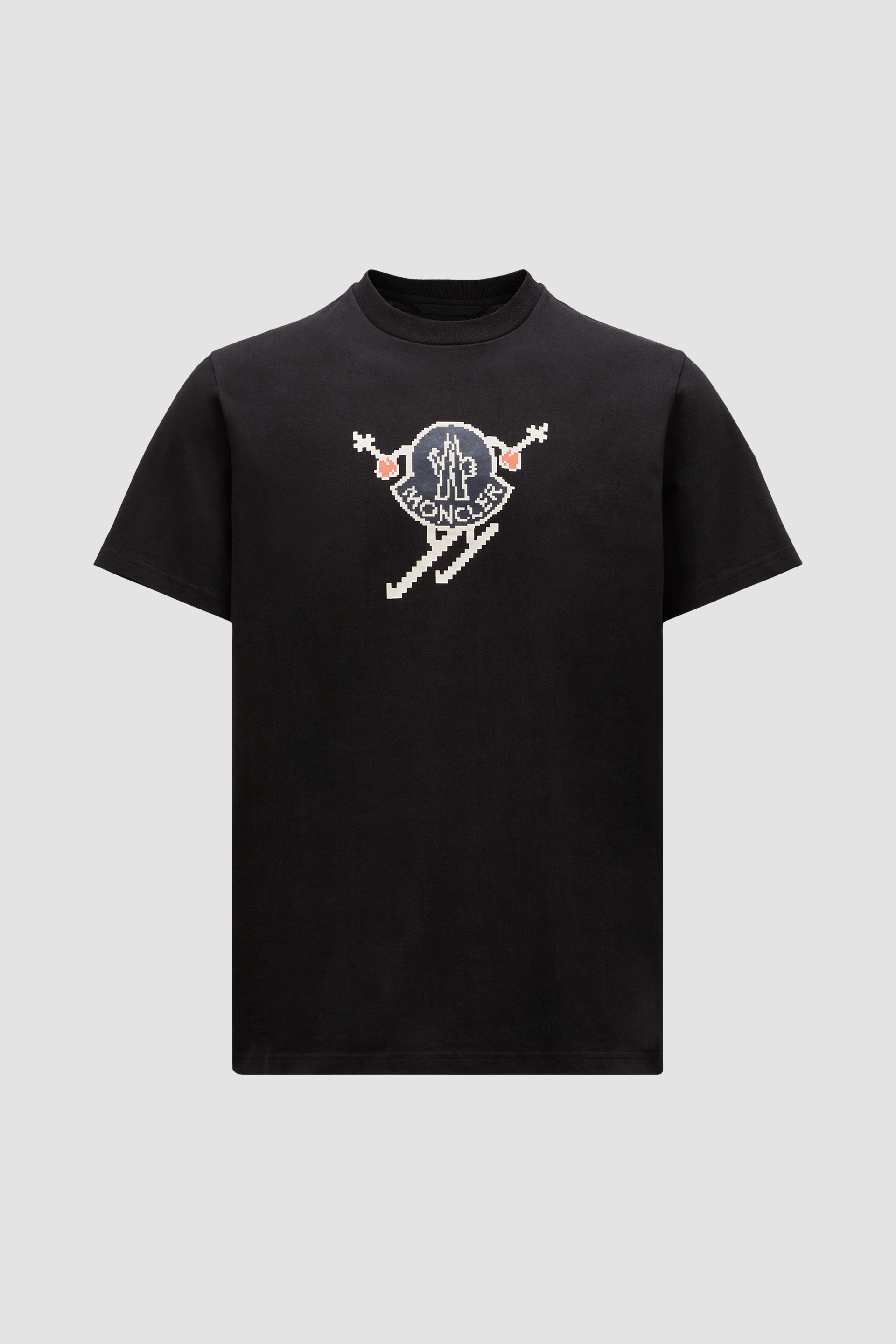 Black Ski Logo T-Shirt - Polos & T-shirts for Men | Moncler US