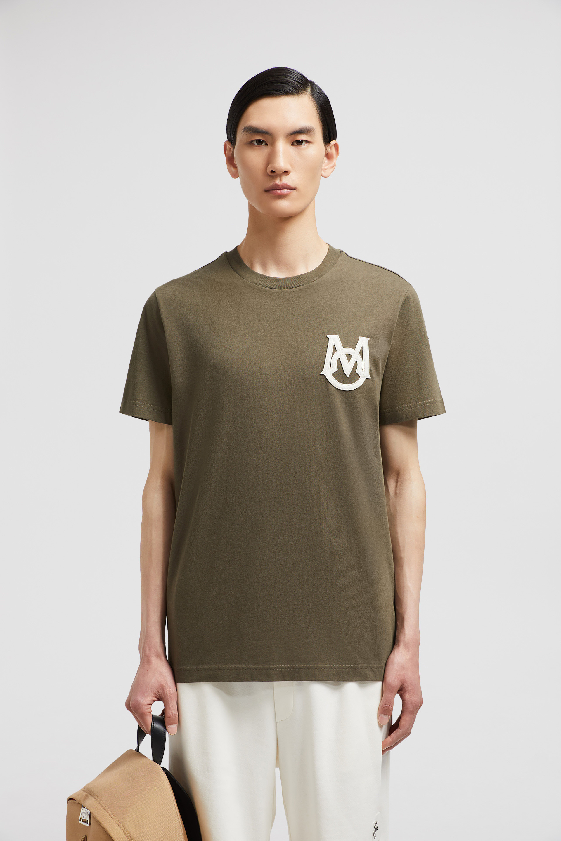 Olive Green Monogram T-shirt - Polos & T-shirts For Men 