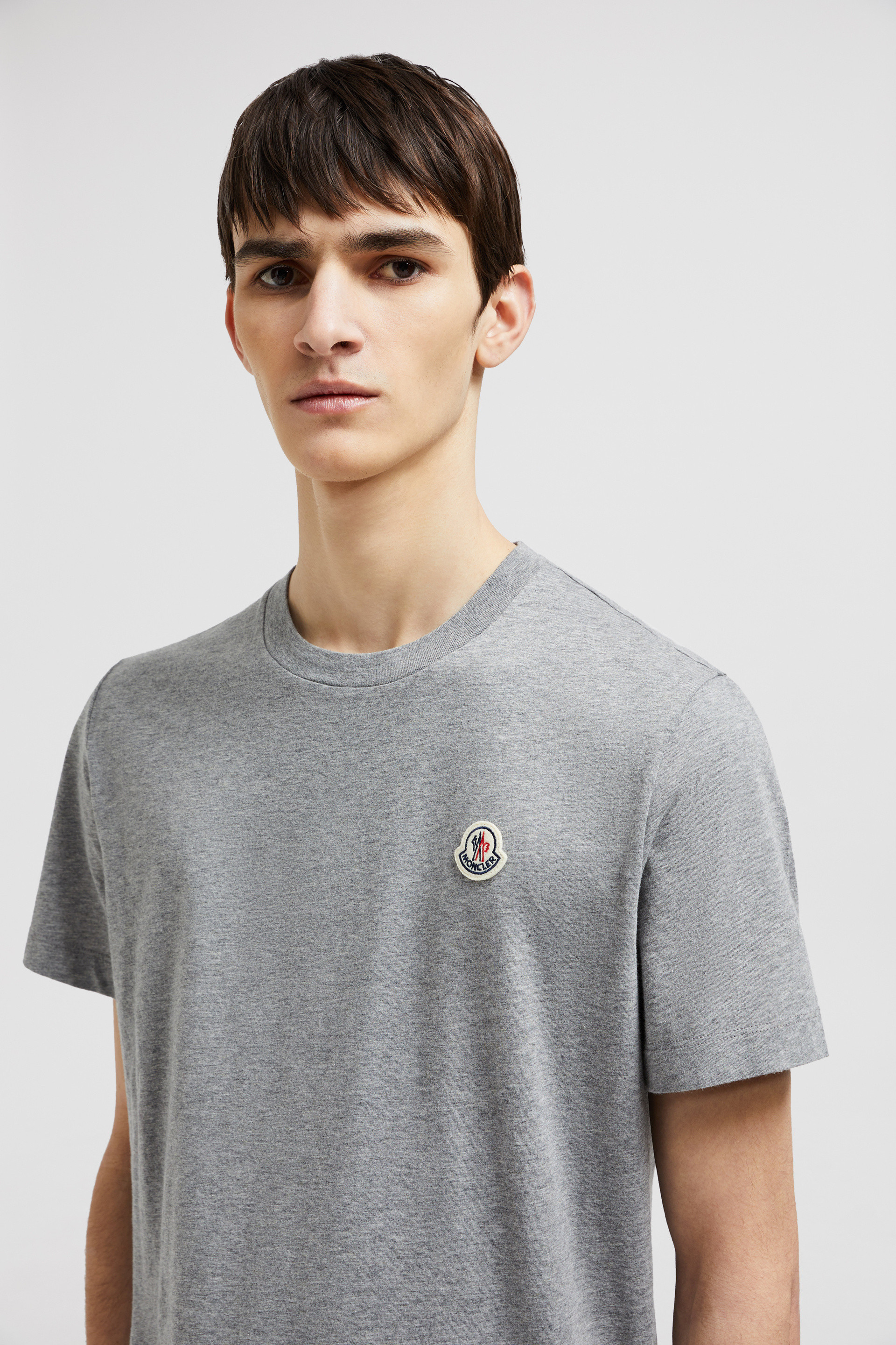 White & Black & Grey Logo Patch Cotton T-Shirt (Pack of Three) - Polos & T- shirts for Men | Moncler CA