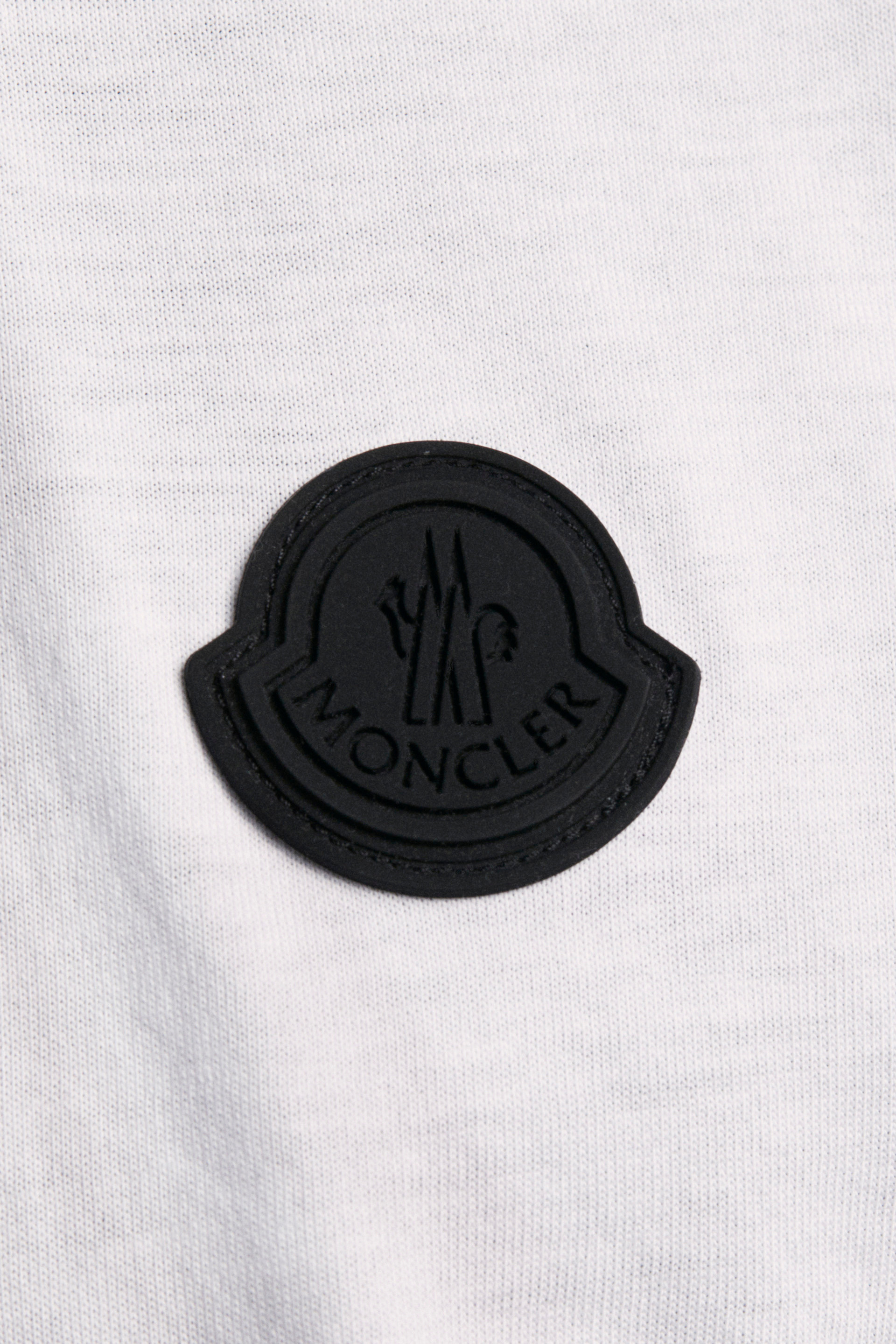 White Logo Patch Cotton T-Shirt - Polos & T-shirts for Men White Logo Patch Cotton T-Shirt - Polos & T-shirts for Men