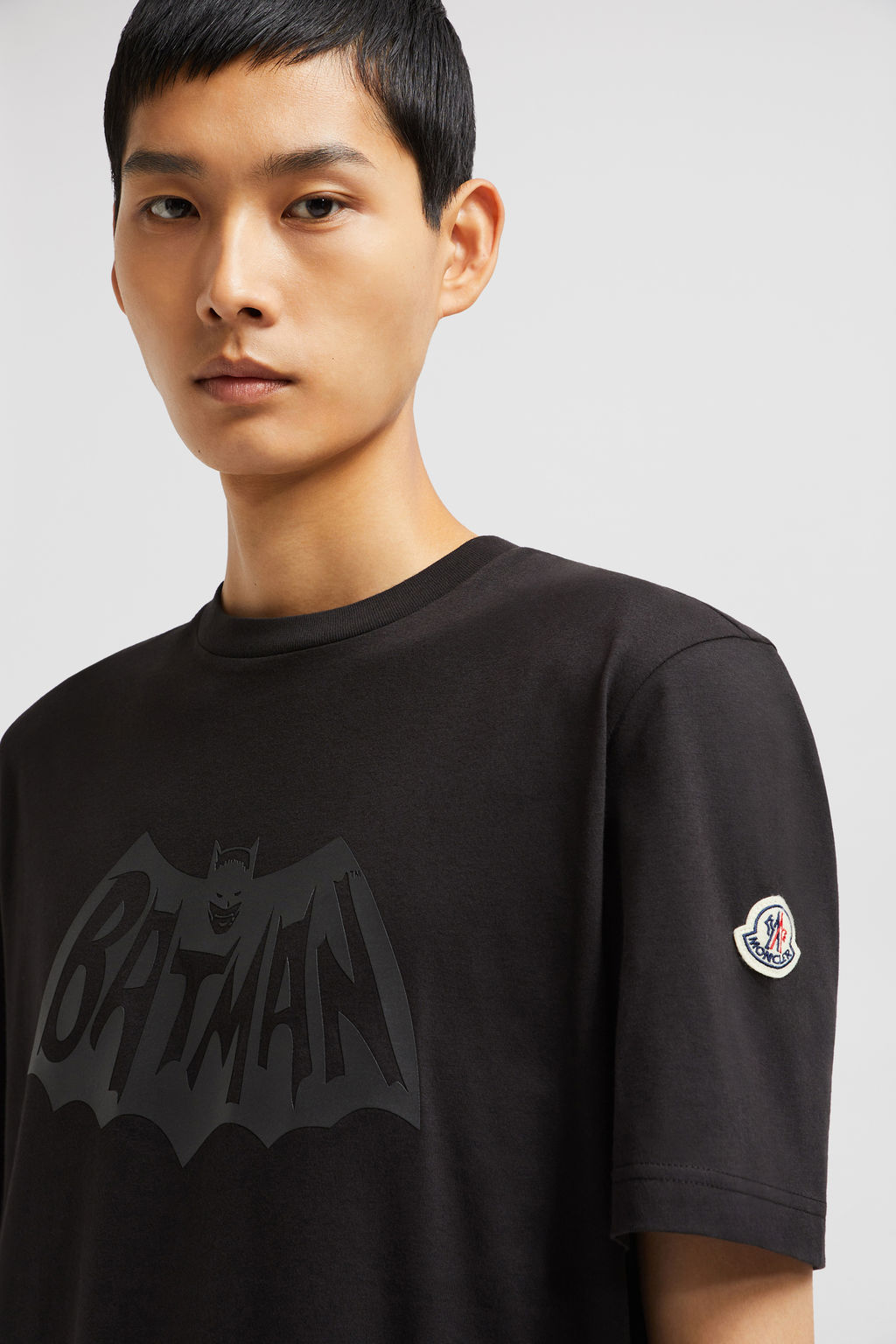 Black Batman Logo T-Shirt - Polos & T-shirts for Men | Moncler FR