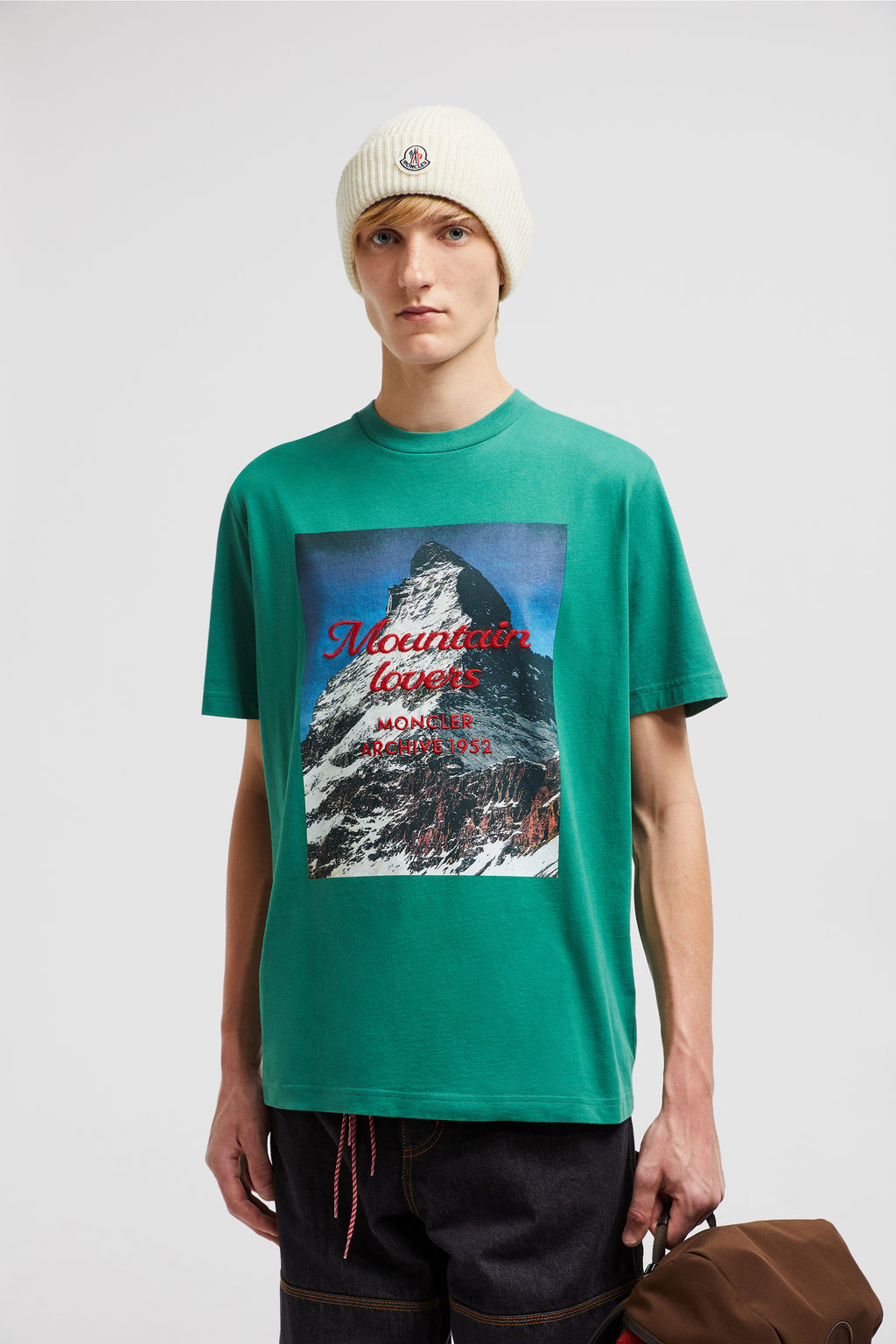 T-shirt de randonnée montagne manches courtes homme, MH500 beige